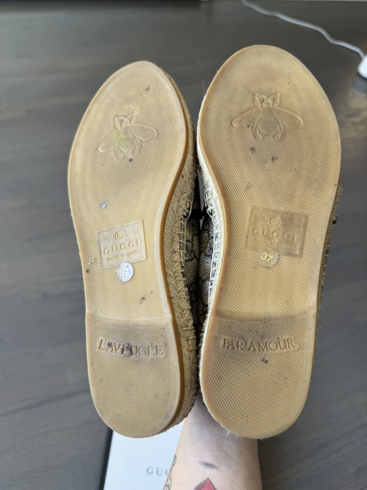 Gucci Gucci GG Supreme Bee Espadrilles Shoes (Size 37) Size US 7 / IT 37 - 5 Thumbnail