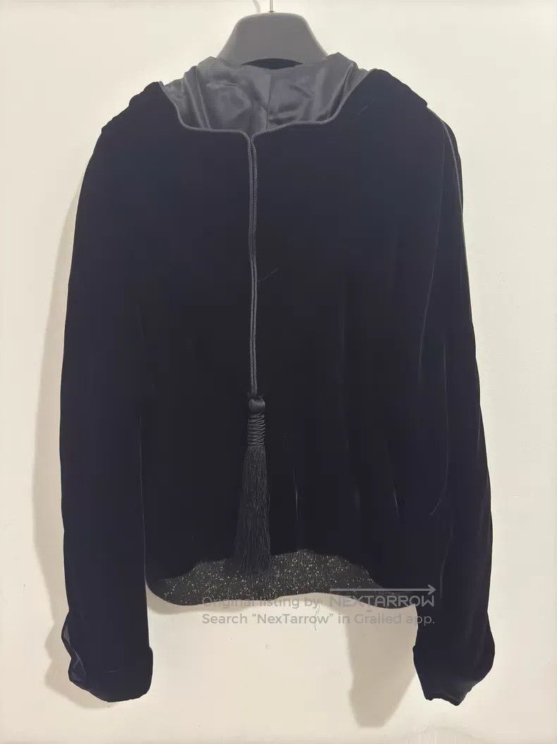 Saint Laurent Paris Saint Laurent Paris Black Velvet Wizard Hooded Jacket i Size US S / EU 44-46 / 1 - 2 Thumbnail