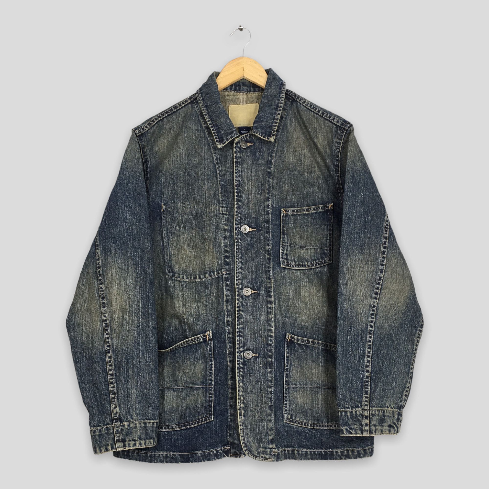 Gap Vintage 90s Gap American Denim Workers Chore Jacket Large Size US L / EU 52-54 / 3 - 1 Thumbnail