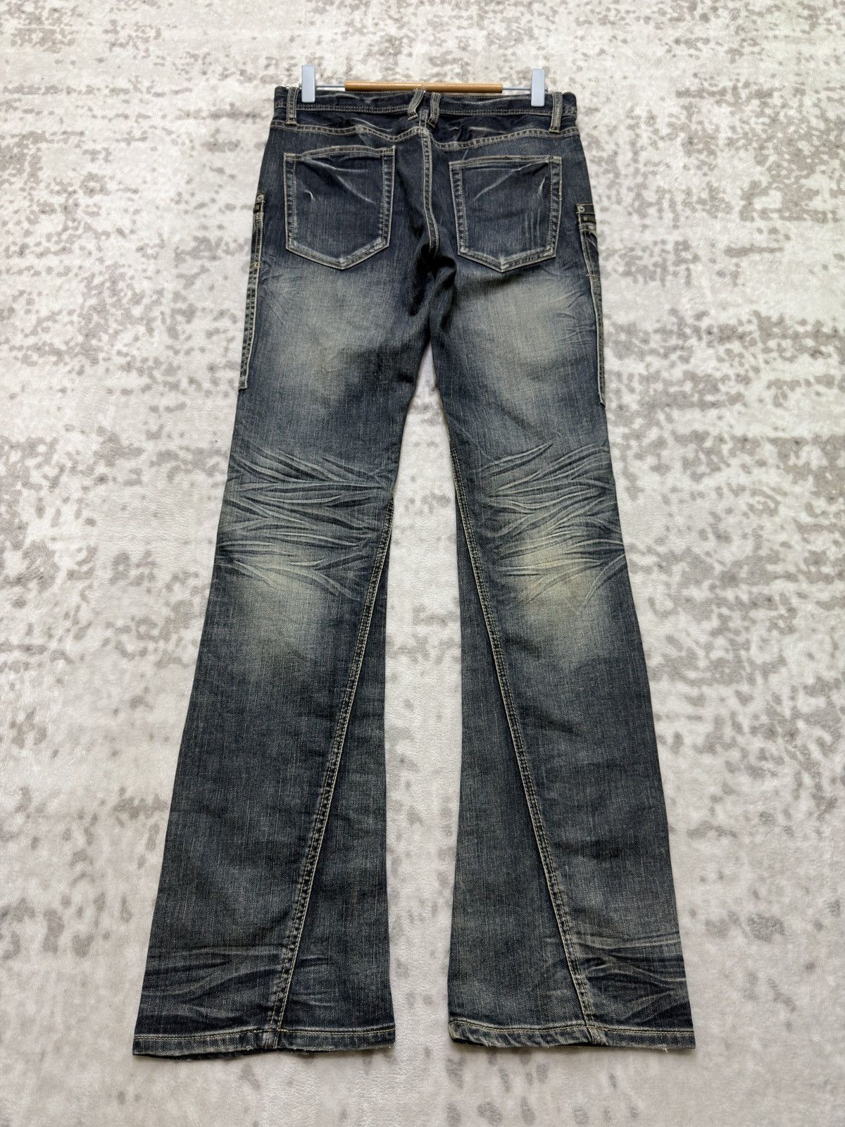 Tornado Mart Michel Klein Homme Spiral Flare Y2K Denim Size US 30 / EU 46 - 2 Thumbnail