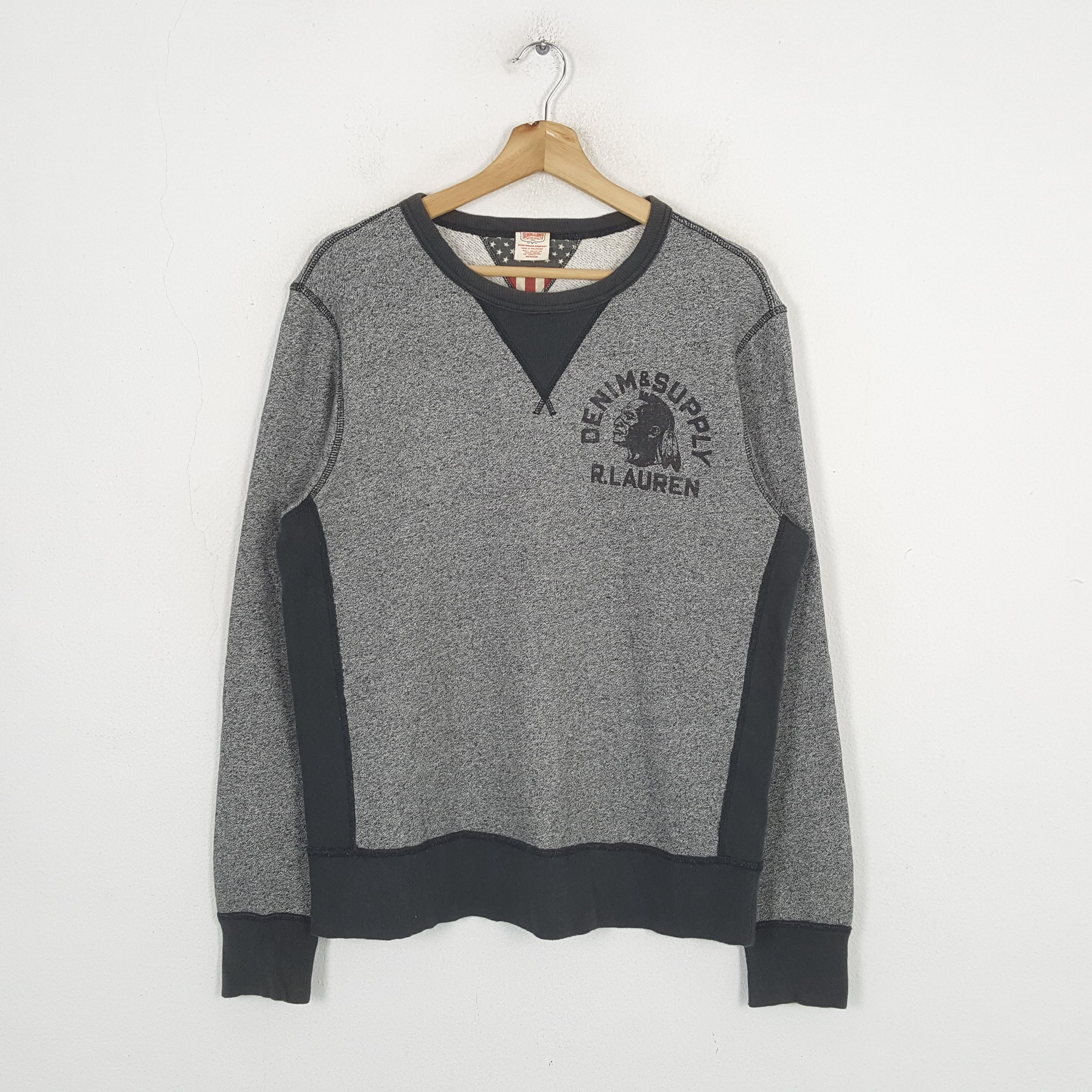 Ralph Lauren × Vintage Vintage Ralph Lauren Denim Supply Brand Sweatshirt C283N11 Size US M / EU 48-50 / 2 - 1 Thumbnail
