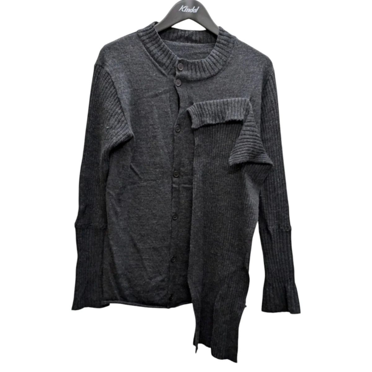 Yohji Yamamoto YOHJI YAMAMOTO/grey/wool knit cardigan Size US M / EU 48-50 / 2 - 1 Thumbnail