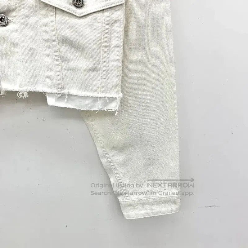 Miu Miu Miu Miu White Cotton Cropped Jacket . Size XS / US 0-2 / IT 36-38 - 3 Thumbnail