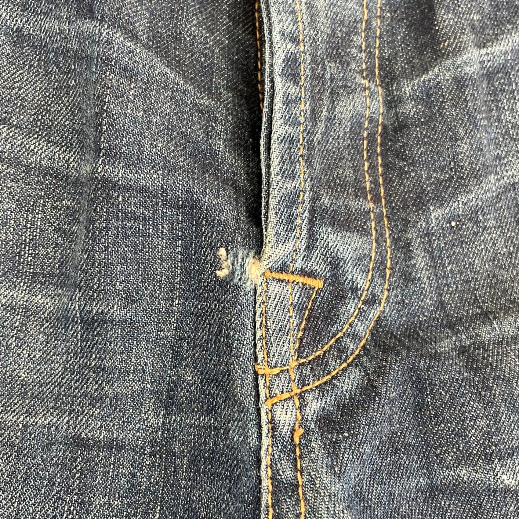 YOKE BALDWIN Jeans The 77 The Drop Yoke Straight Jeans Men 32x35 Blue Regular Modern 5-Pocket Design Vintage No N/A Size US 31 - 5 Thumbnail