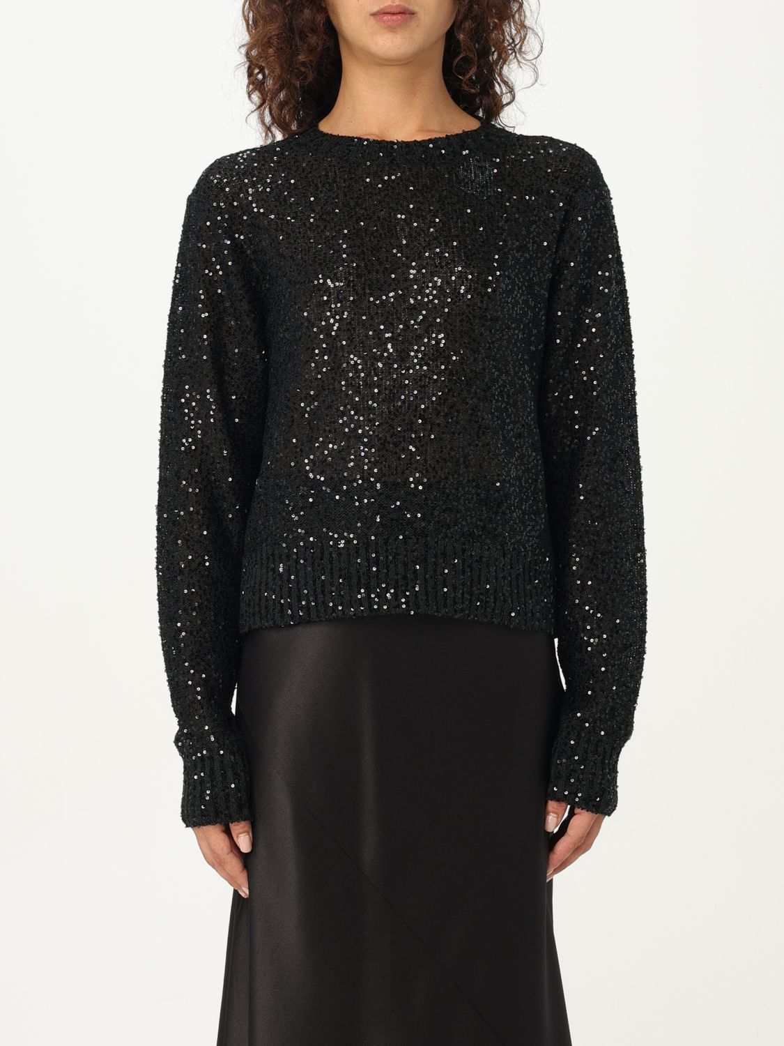 image of Brunello Cucinelli Sweater Woman Black, Women's (Size Large)