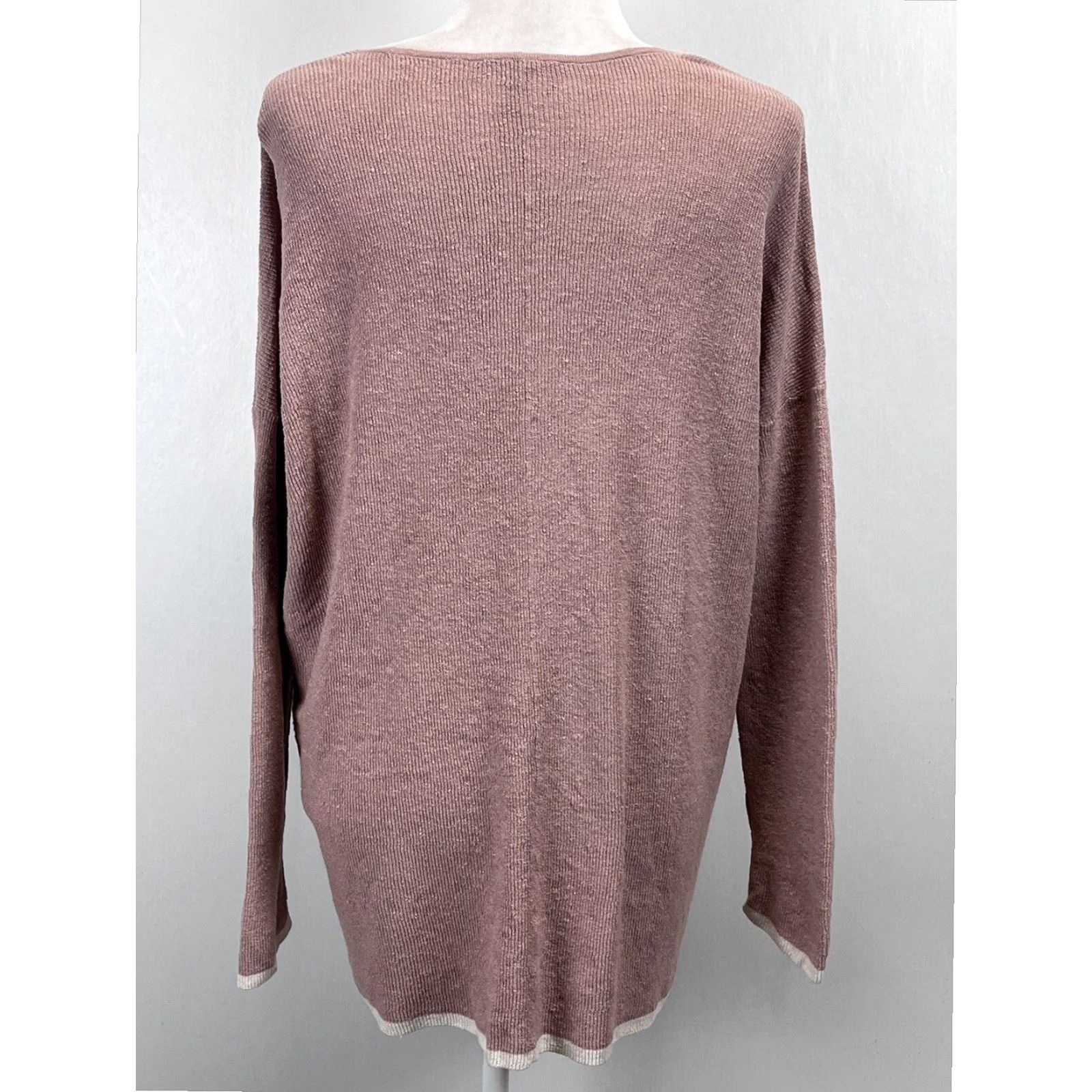 Eileen Fisher Eileen Fisher Sweater Medium Womens Pink Linen Blend Long Sleeve Pullover Classic Designer Lagenlook Oversized Size M / US 6-8 / IT 42-44 - 3 Thumbnail