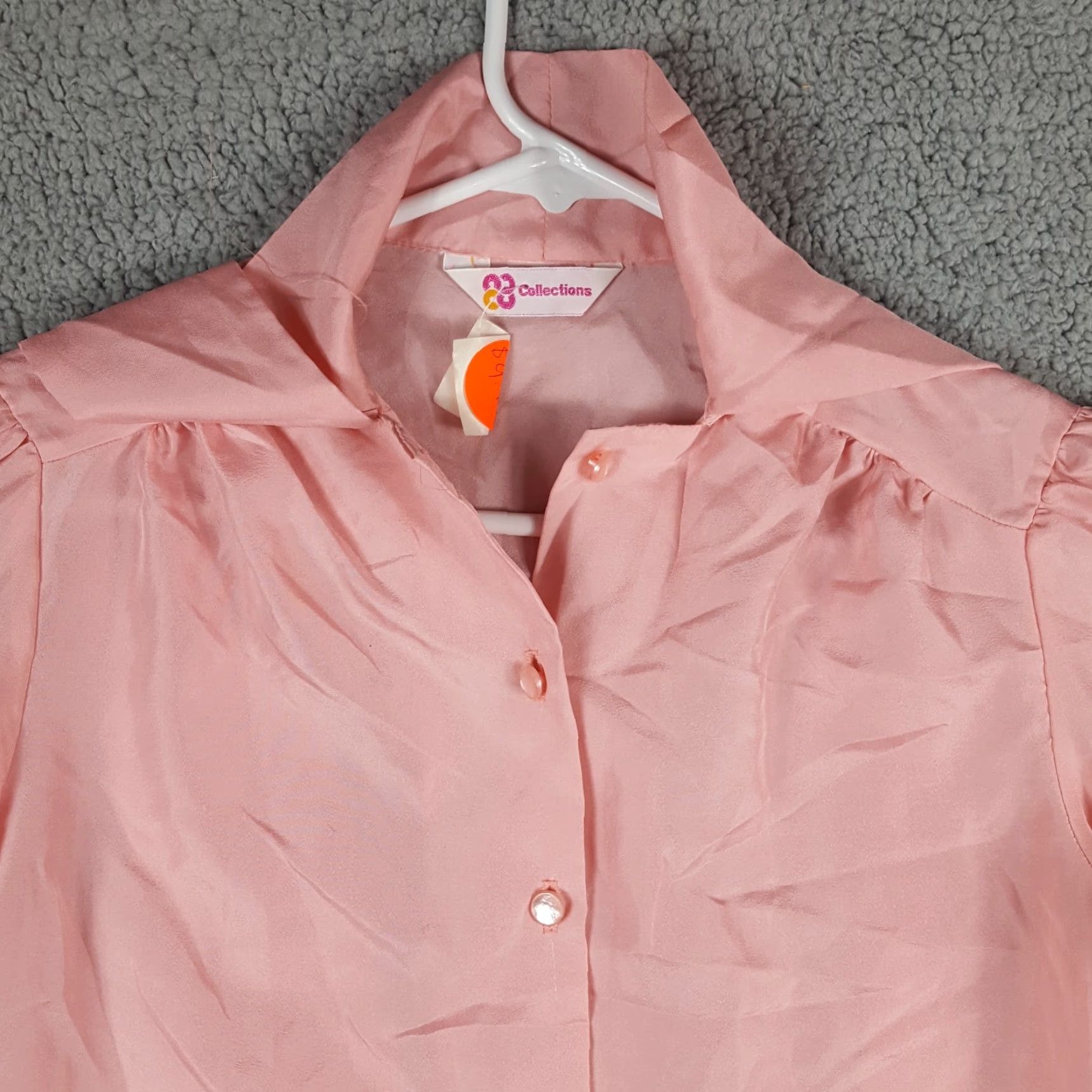 Vintage VINTAGE Vintage 80s Preppy Pink Satin Womens Size Small Bow Front Blouse Button Up Shirt Size S / US 4 / IT 40 - 4 Thumbnail