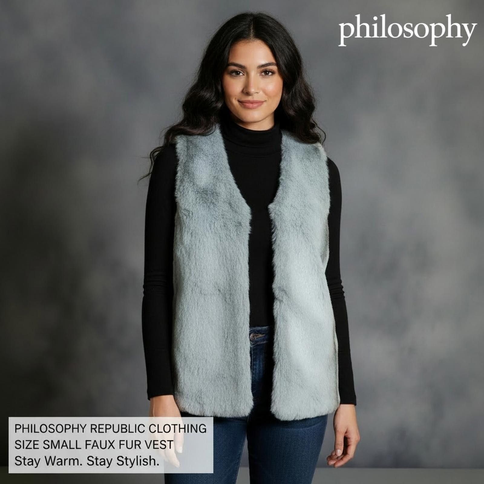 Other Philosophy Republic Clothing Small Faux Fur Vest Light Blue Size S / US 4 / IT 40 - 1 Thumbnail