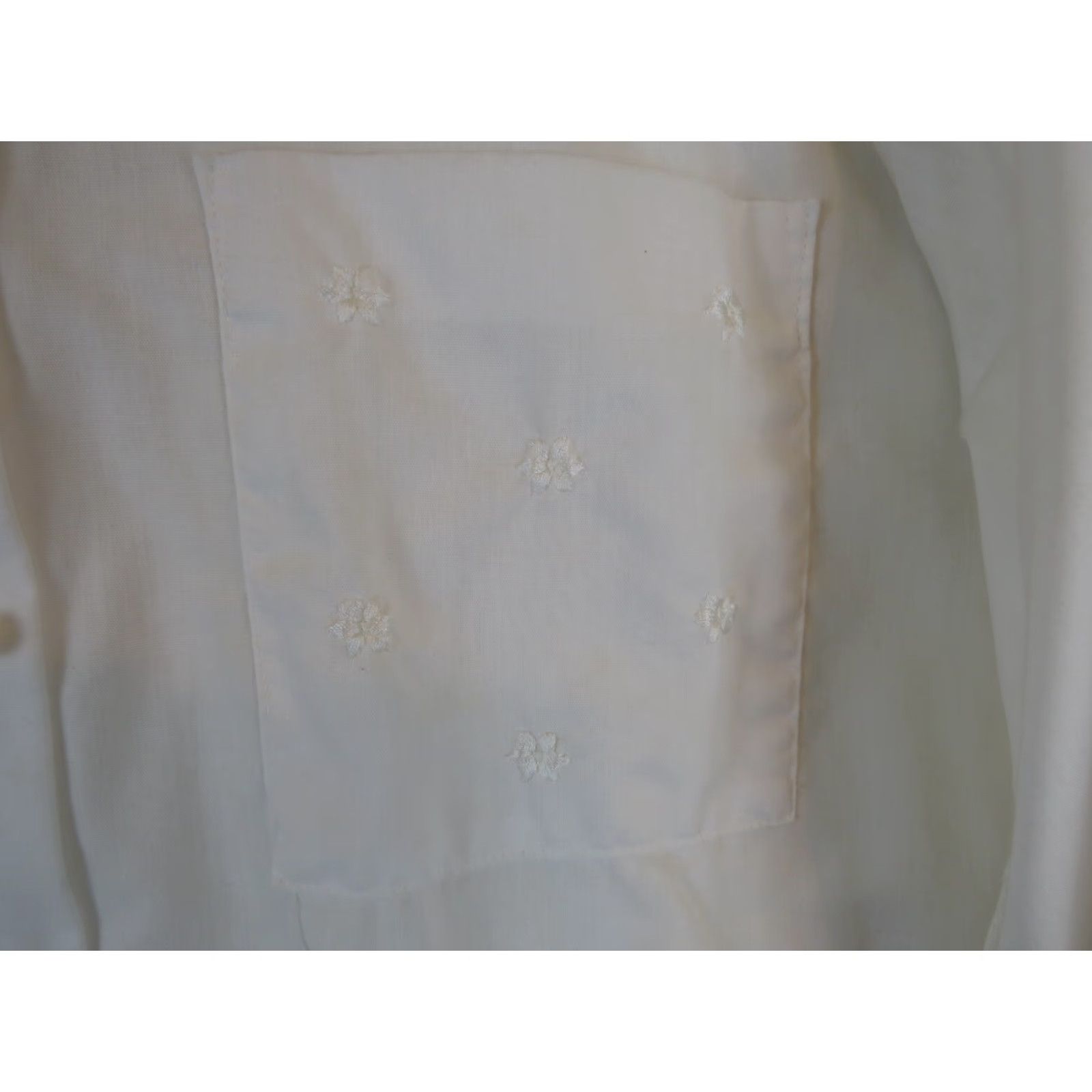 Vintage VINTAGE Above All White shirt XL Womens Blouse 3/4 Sleeve Collared 50s 60s 70s Size XL / US 12-14 / IT 48-50 - 4 Thumbnail