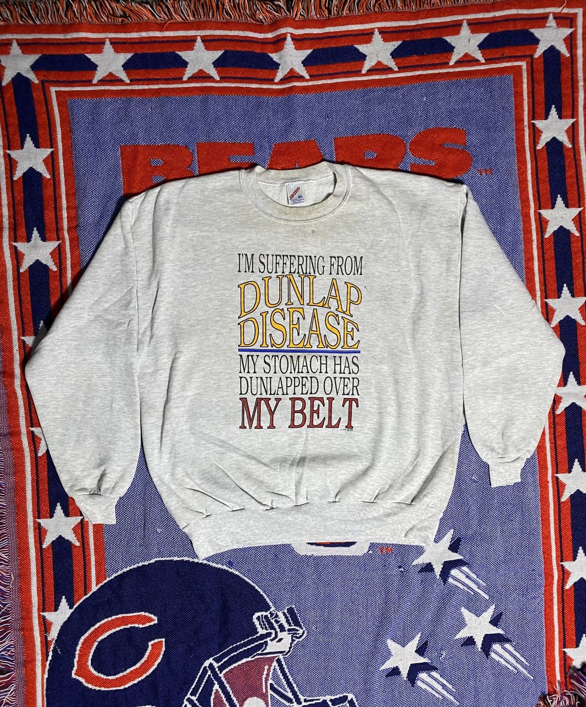 Jerzees × Vintage Vintage Jerzees 1994 “Dunlap” Joke Sweatshirt Size US XL / EU 56 / 4 - 1 Thumbnail