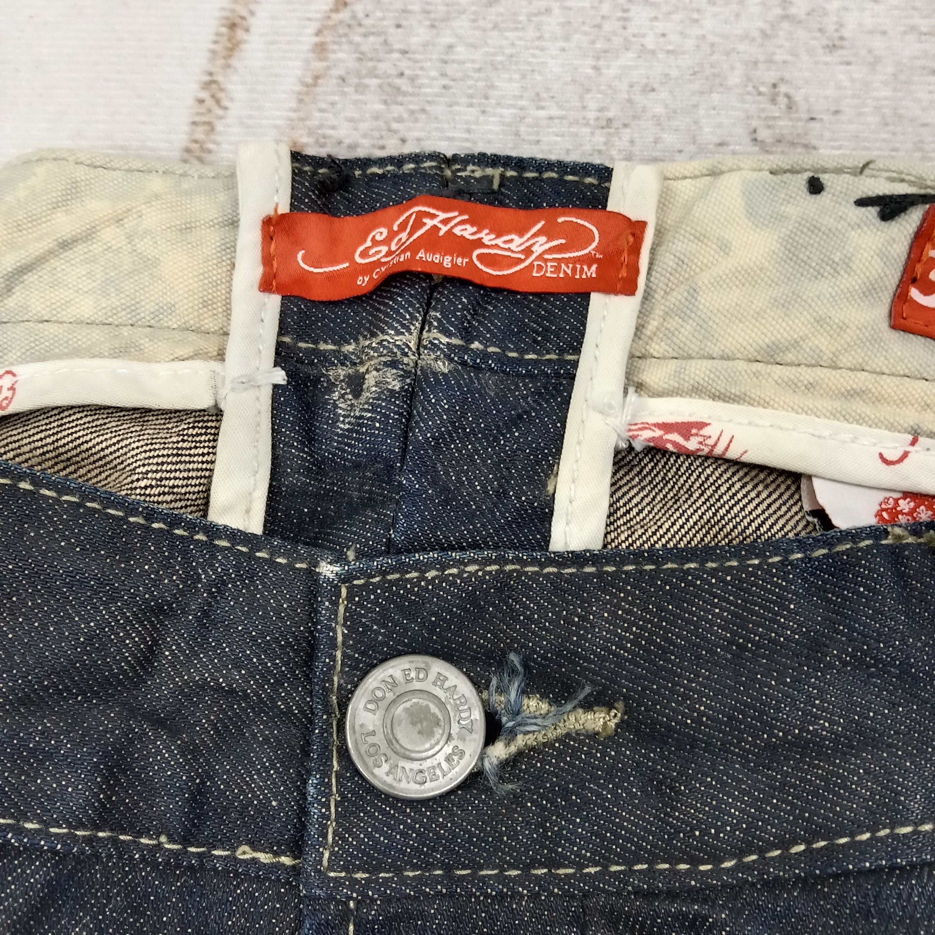Ed Hardy Ed Hardy Christian Audiguer Embroidery Denim Jeans C258N15 Size US 38 / EU 54 - 8 Thumbnail