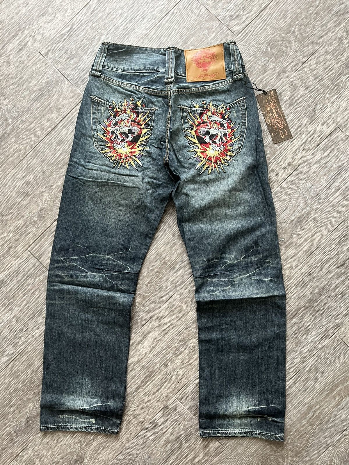 image of Vintage Ed Hardy Jeans By Christian Audigier Pants in Denim, Men's (Size 32)