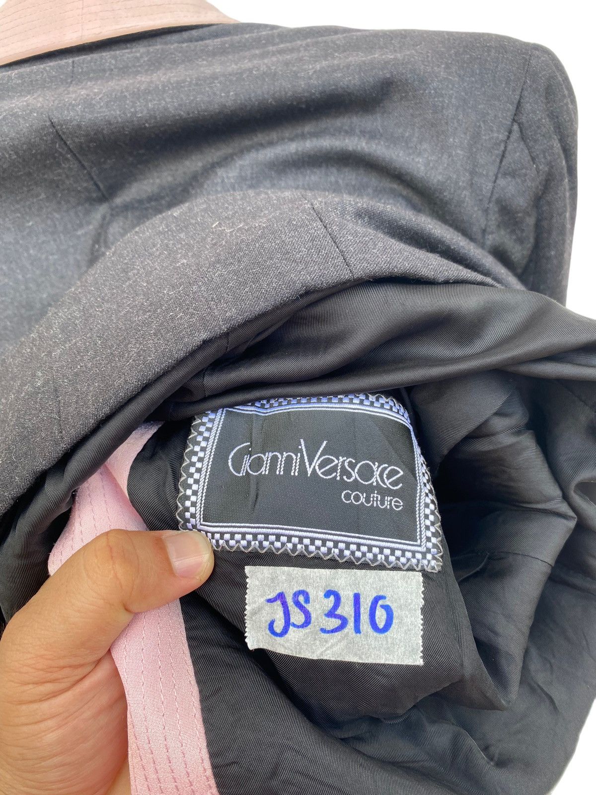 Versace Gianni Versace Couture Maxi Blazer With Pink Colar Size S / US 4 / IT 40 - 3 Thumbnail