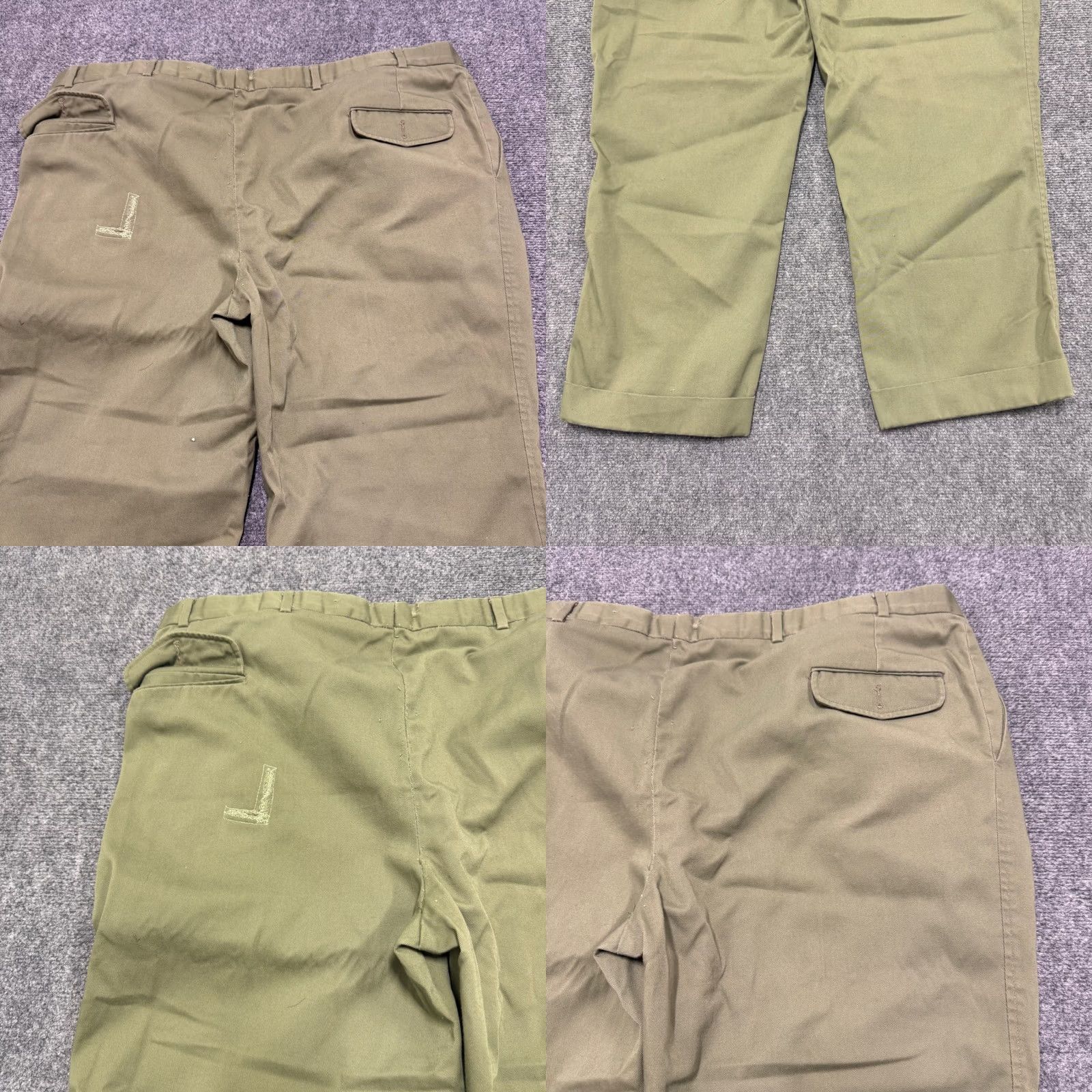 Vintage VINTAGE L.L.Bean Pants Dress Pants Men 42x28 Olive Green Cotton Blend Made In USA Distressed Inseam 28 Men Size US 42 / EU 58 - 9 Thumbnail