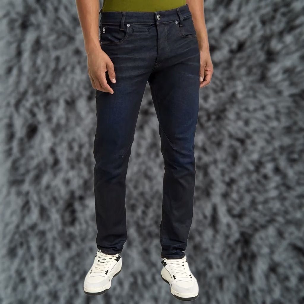 G-Star G-Star d-staq 5 pocket slim Fit Dark Blue Denim Jeans - 38 Regular Blue 90s Stars Style Mens Jeans Size US 38 / EU 54 - 1 Thumbnail