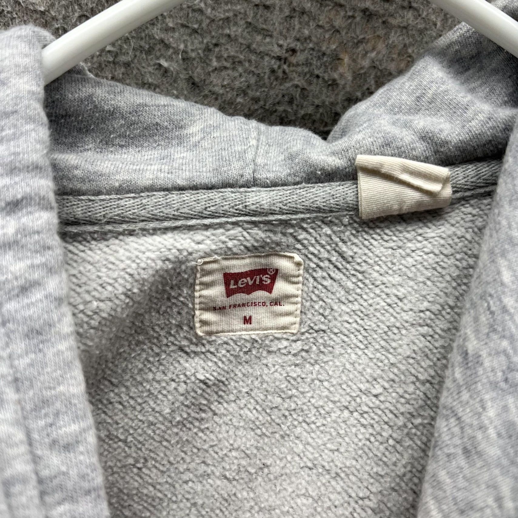 Levi's Levi's Hoodie Mens Medium Gray Batwing Logo Pullover Fleece Sweatshirt Size US M / EU 48-50 / 2 - 2 Thumbnail
