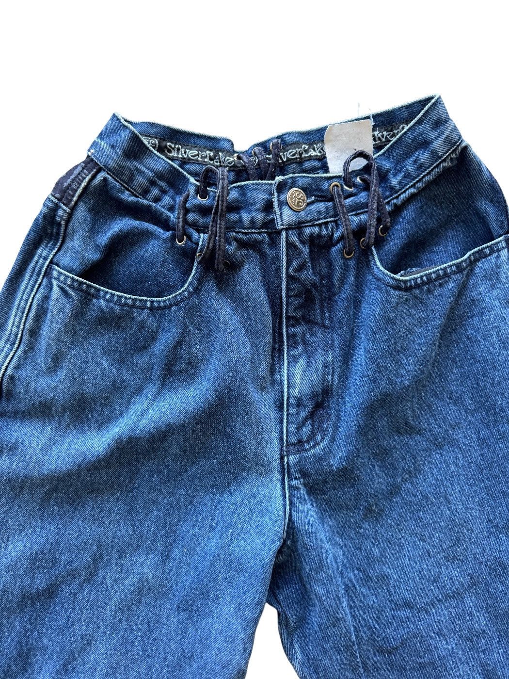 Wrangler Wrangler women’s 5/6 Silver Lake biker leather V accent cott Size 25" / US 0 / IT 36 - 3 Thumbnail