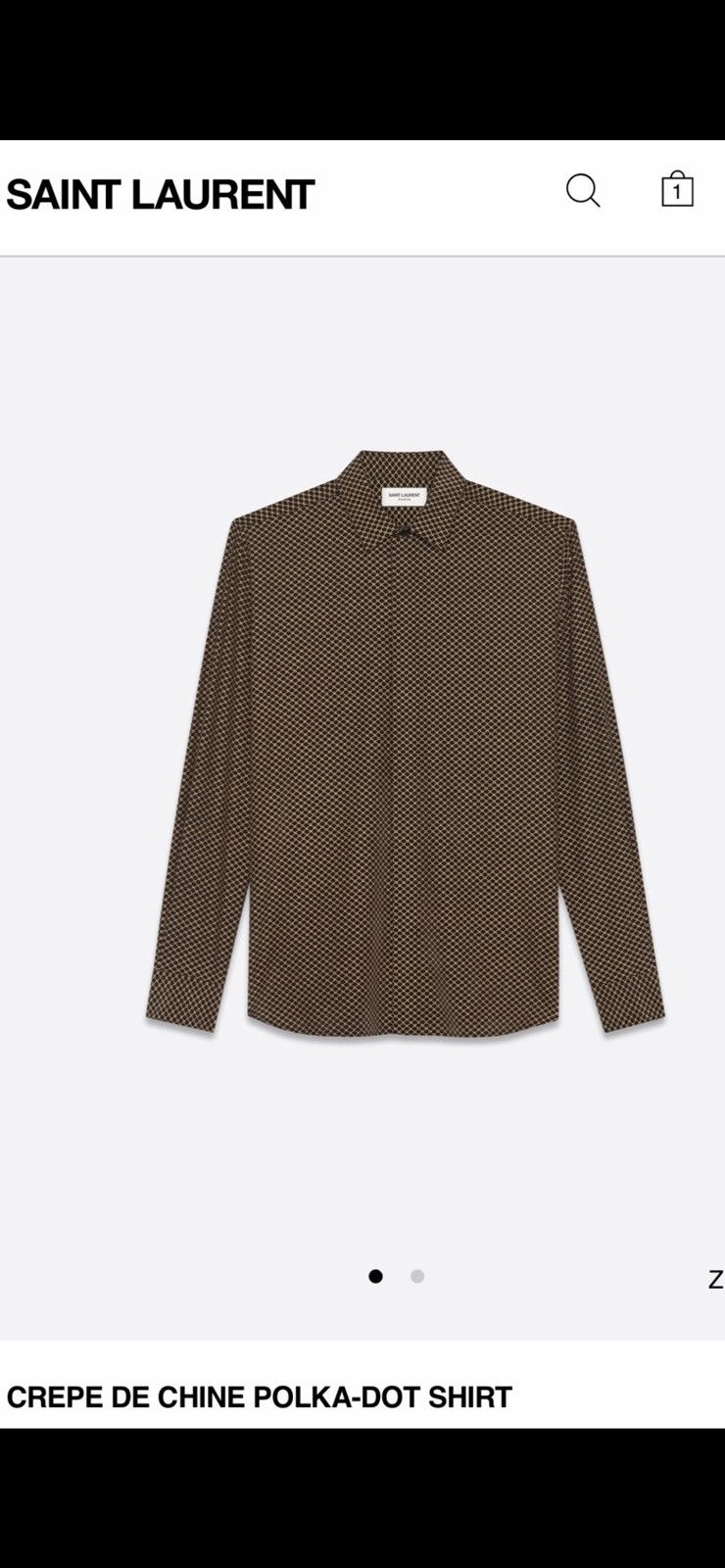 Saint Laurent Paris Saint Laurent silk shirt. 43/17. $1190 Size US XL / EU 56 / 4 - 1 Thumbnail