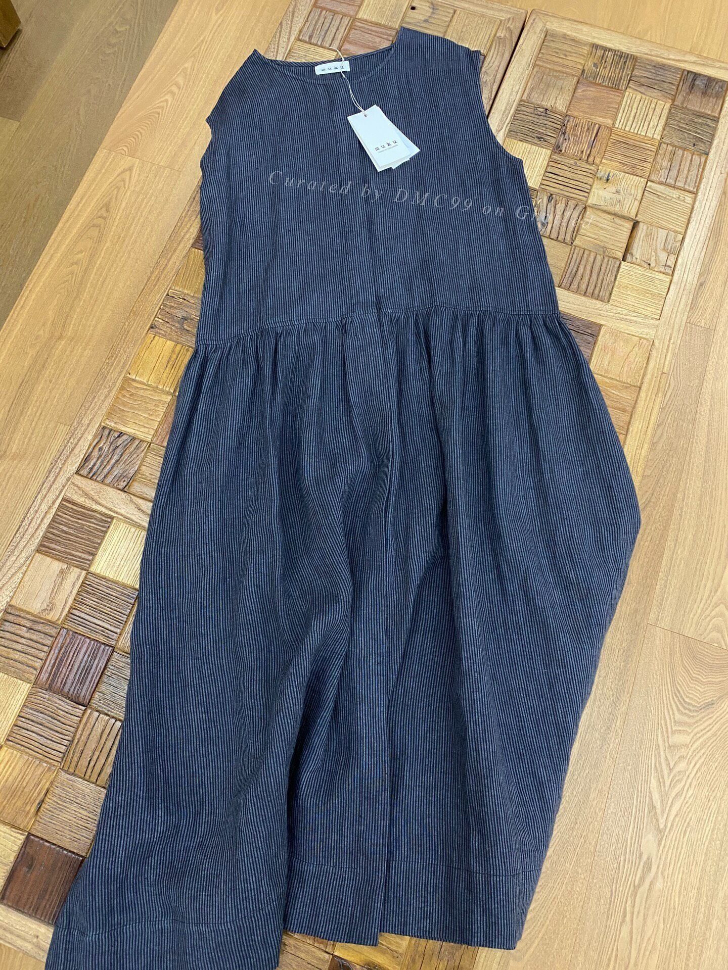 Muji muku Linen Black Sleeveless Dress Size S / US 4 / IT 40 - 1 Thumbnail
