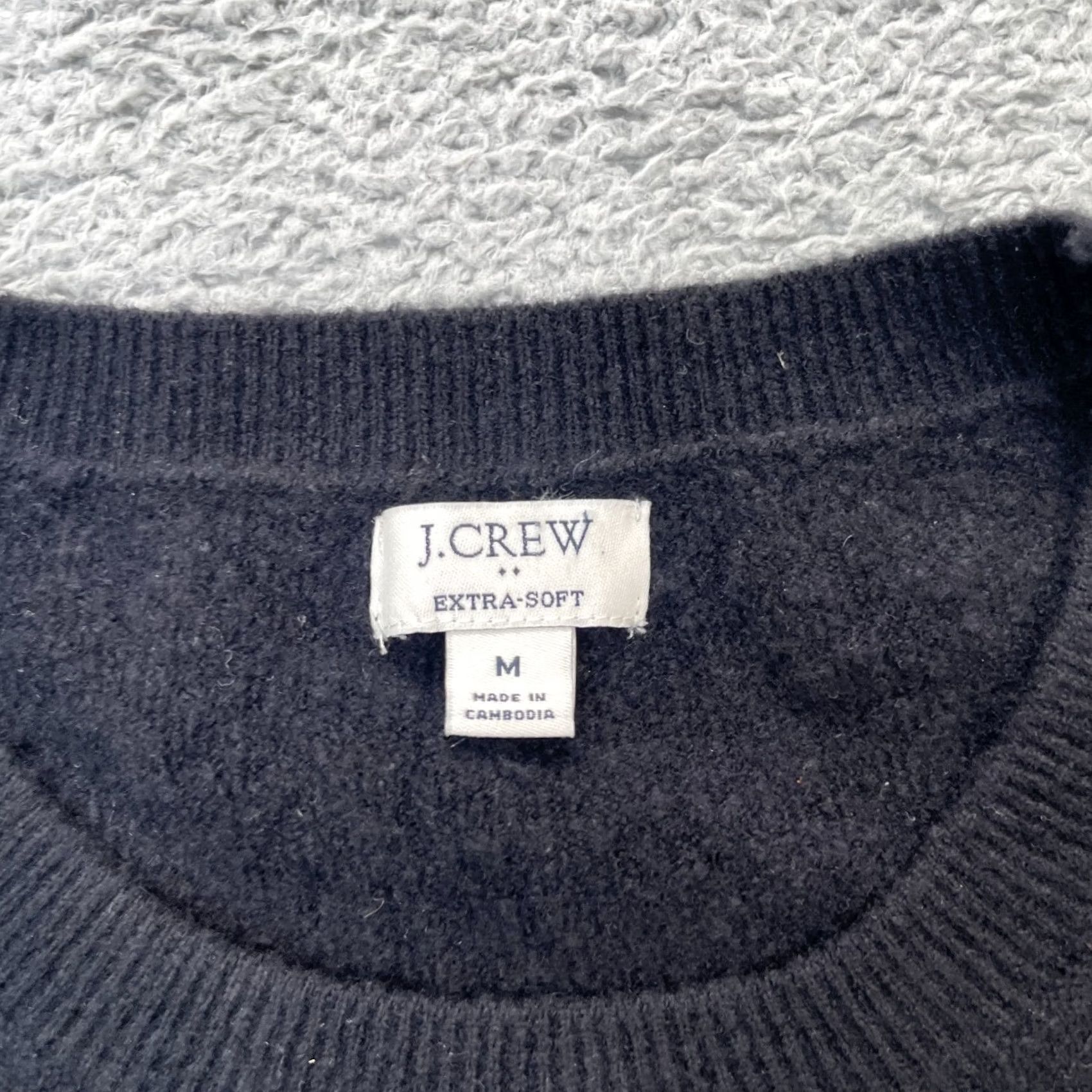 J.Crew VINTAGE J.CREW Sweater Womens M Black Striped Knit Pullover Crew Neck Long Sleeve Tight-Knit Casual City Preppy Size M / US 6-8 / IT 42-44 - 3 Thumbnail