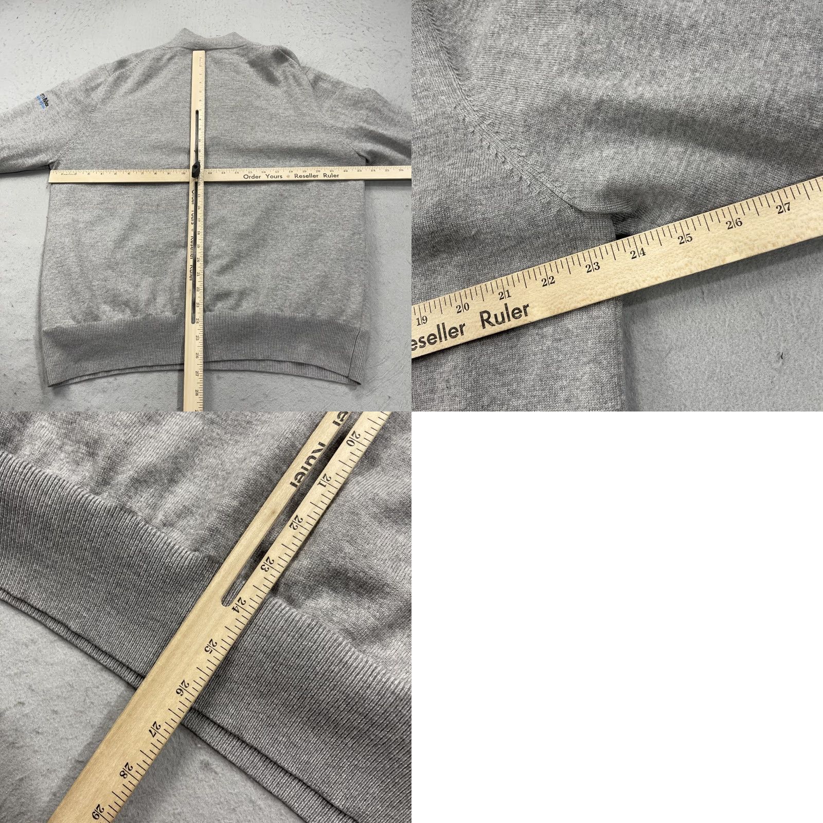 Vintage Fairway & Greene Golf Sweater Mens Large Gray 1/4 Zip Troon North Merino Wool Mock Neck Pullover Size US L / EU 52-54 / 3 - 8 Thumbnail