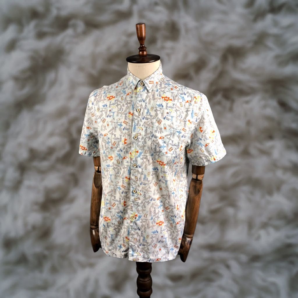 Tommy Bahama Tommy Bahama Shirt Size S Blue Cotton Patterned Men's Size US S / EU 44-46 / 1 - 1 Thumbnail