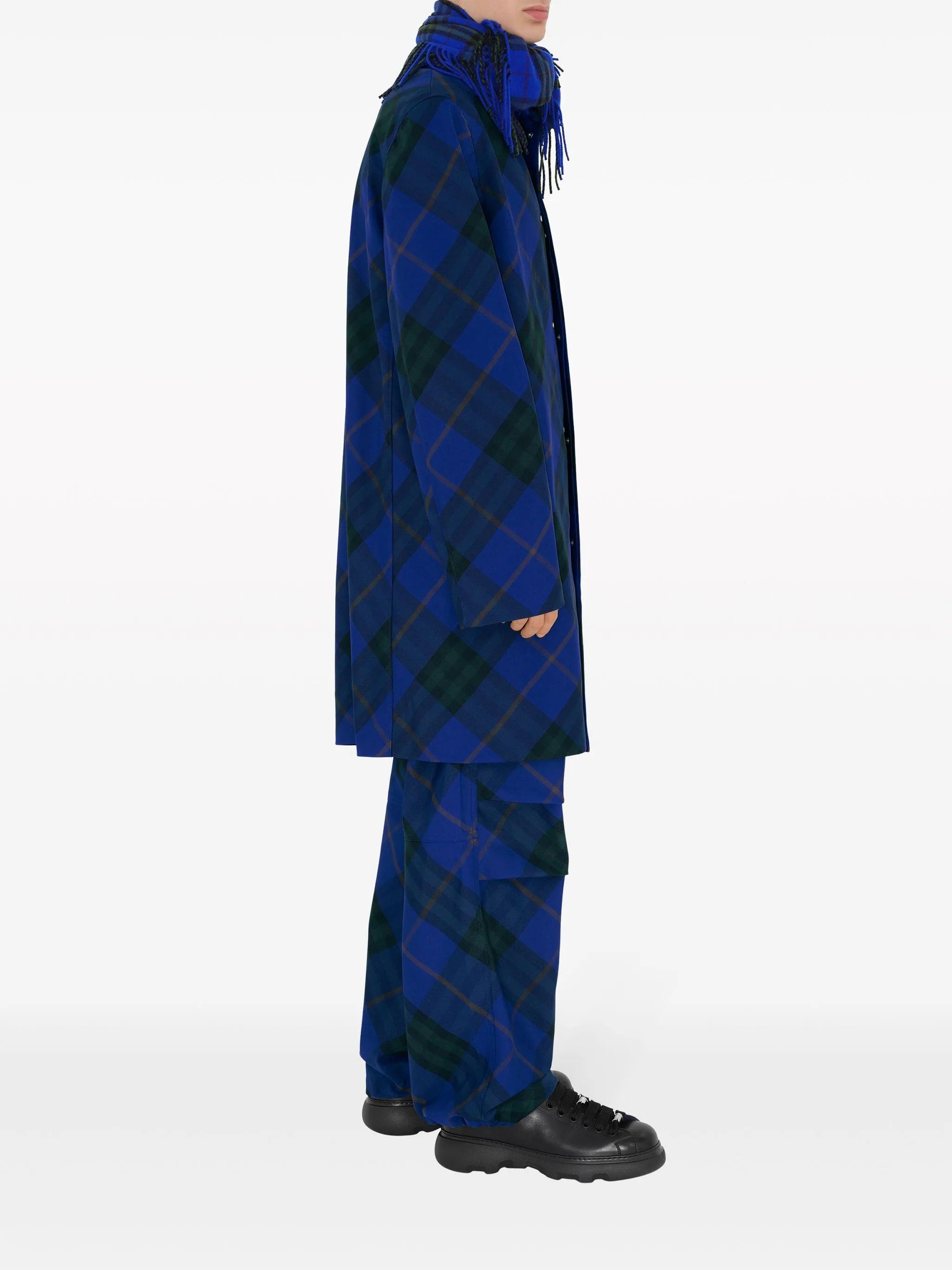 Burberry BURBERRY Knight IP check blue car coat Size 38 US / 48 IT Size US M / EU 48-50 / 2 - 3 Thumbnail
