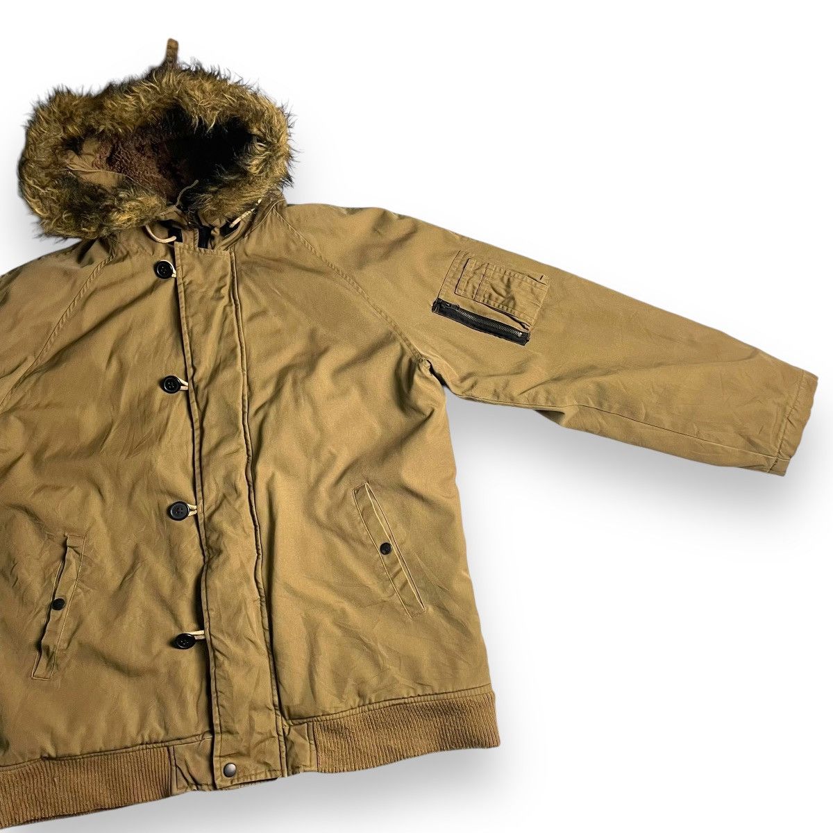 Le Grande Bleu (L.G.B.) ESPEARA BUTTON UP FULL ZIP LINED BOA FUR HOODIE JACKET Size US XL / EU 56 / 4 - 7 Thumbnail