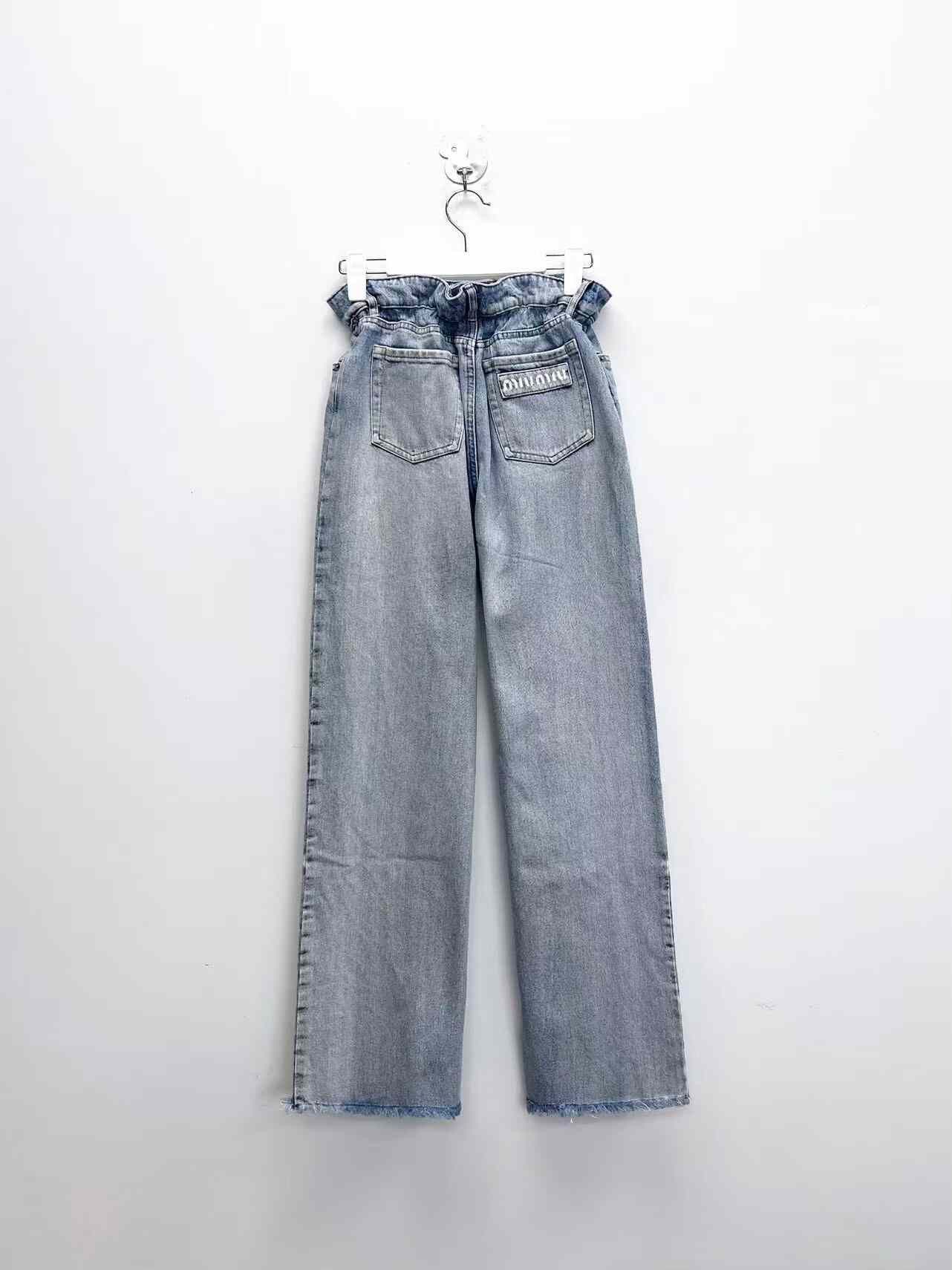 Miu Miu Miu Miu Slogan Logo Budding Jeans Size 24" / US 00 / IT 34 - 1 Thumbnail