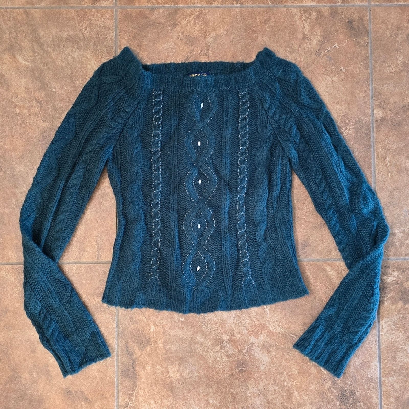 Other Teal Green | DEX | Detailed Knit Sweater Size M / US 6-8 / IT 42-44 - 1 Thumbnail