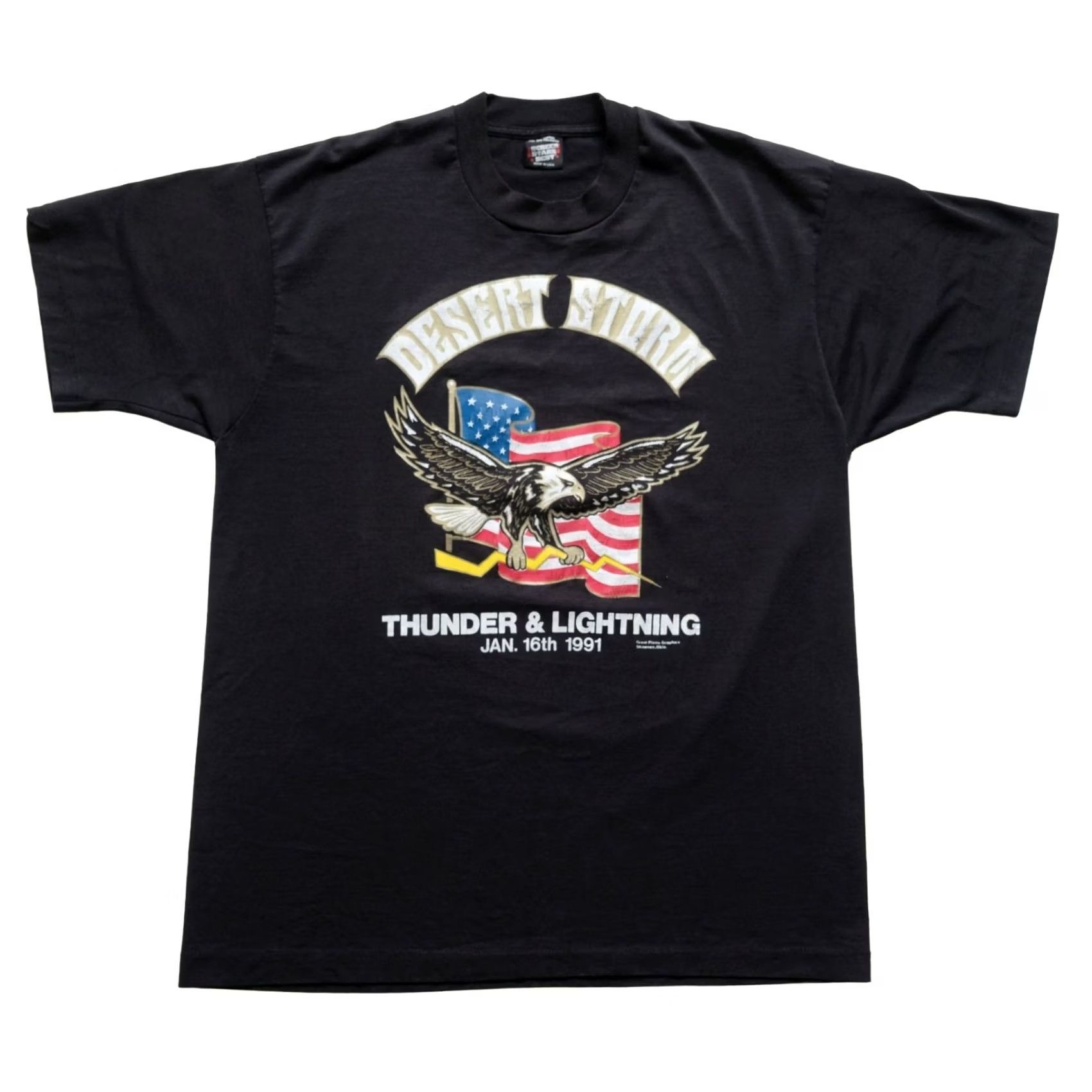 Fruit Of The Loom VINTAGE Fruit of the Loom Shirt Mens XL Black USA MADE VTG 90s DESSERT STORM MILITARY ARMY Size US XL / EU 56 / 4 - 2 Thumbnail
