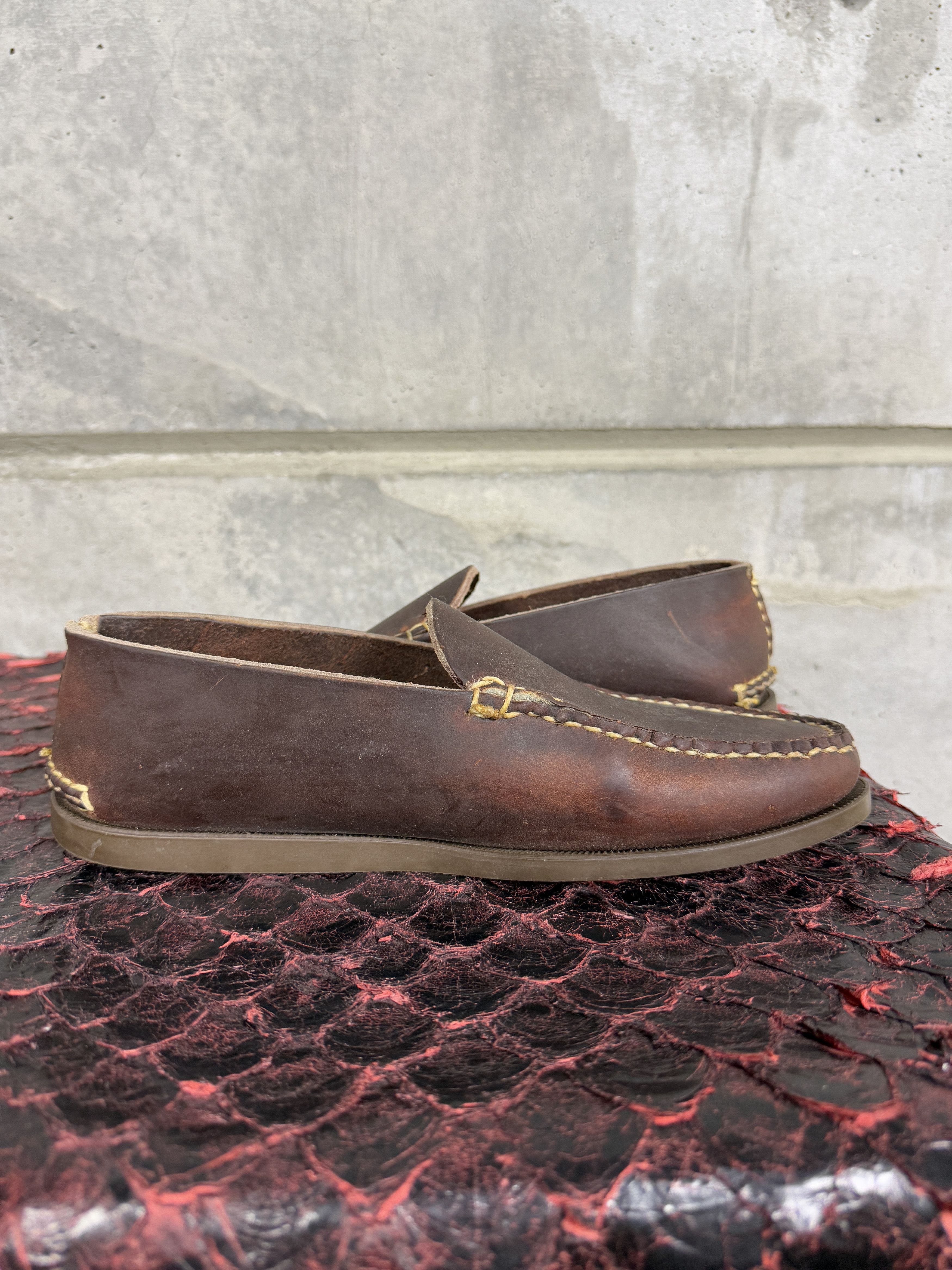 Horween Leather Oak Street Bootmakers Brown Leather Slip Moc Size US 9 / EU 42 - 5 Thumbnail