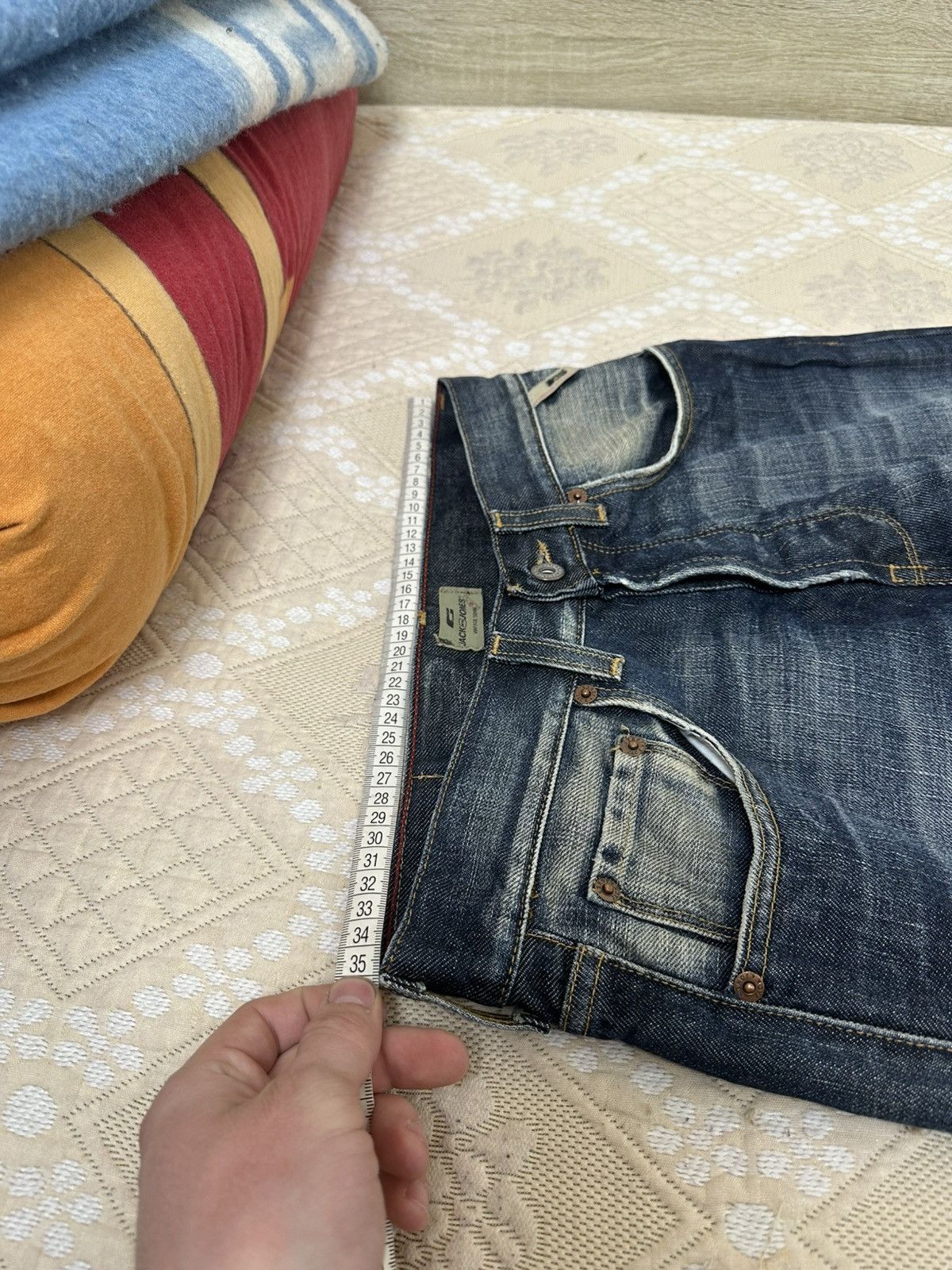 Jack & Jones 🔥 Jack & Jones Distressed Blue Wash Flared Denim Jeans Pants Size US 29 - 9 Thumbnail