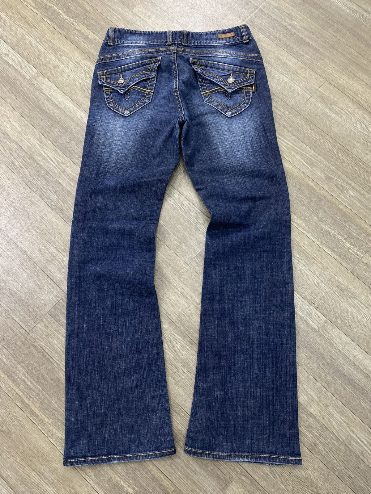 If Six Was Nine 2000s Bangbang Flared Jeans Faded Kmrii Lgb Punk Style Y2K Size US 28 / EU 44 - 18 Thumbnail