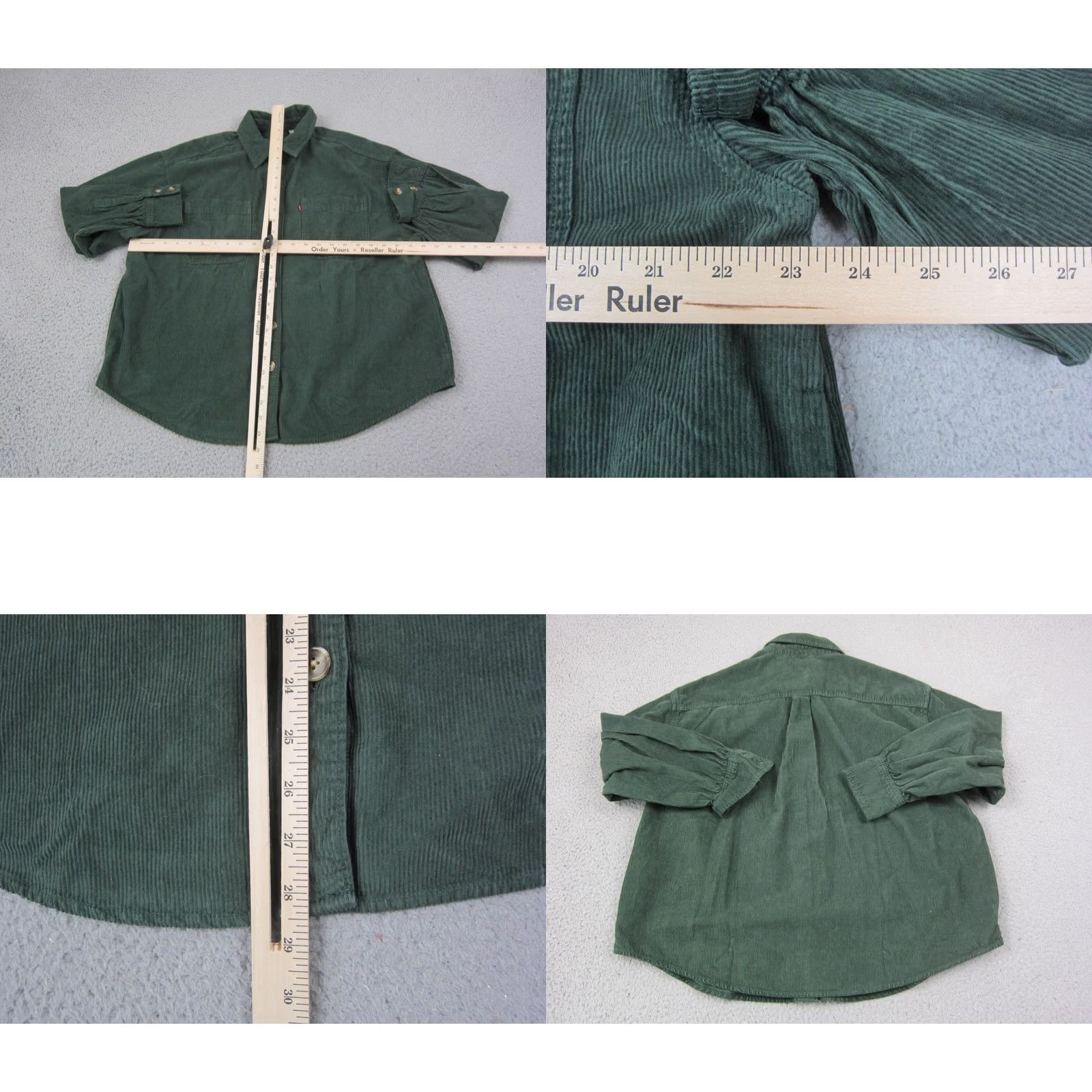 Levi's Levi's Shirt Women Large Green Corduroy Western Button Cowgirl Rodeo Classic NWT Size L / US 10 / IT 46 - 8 Thumbnail