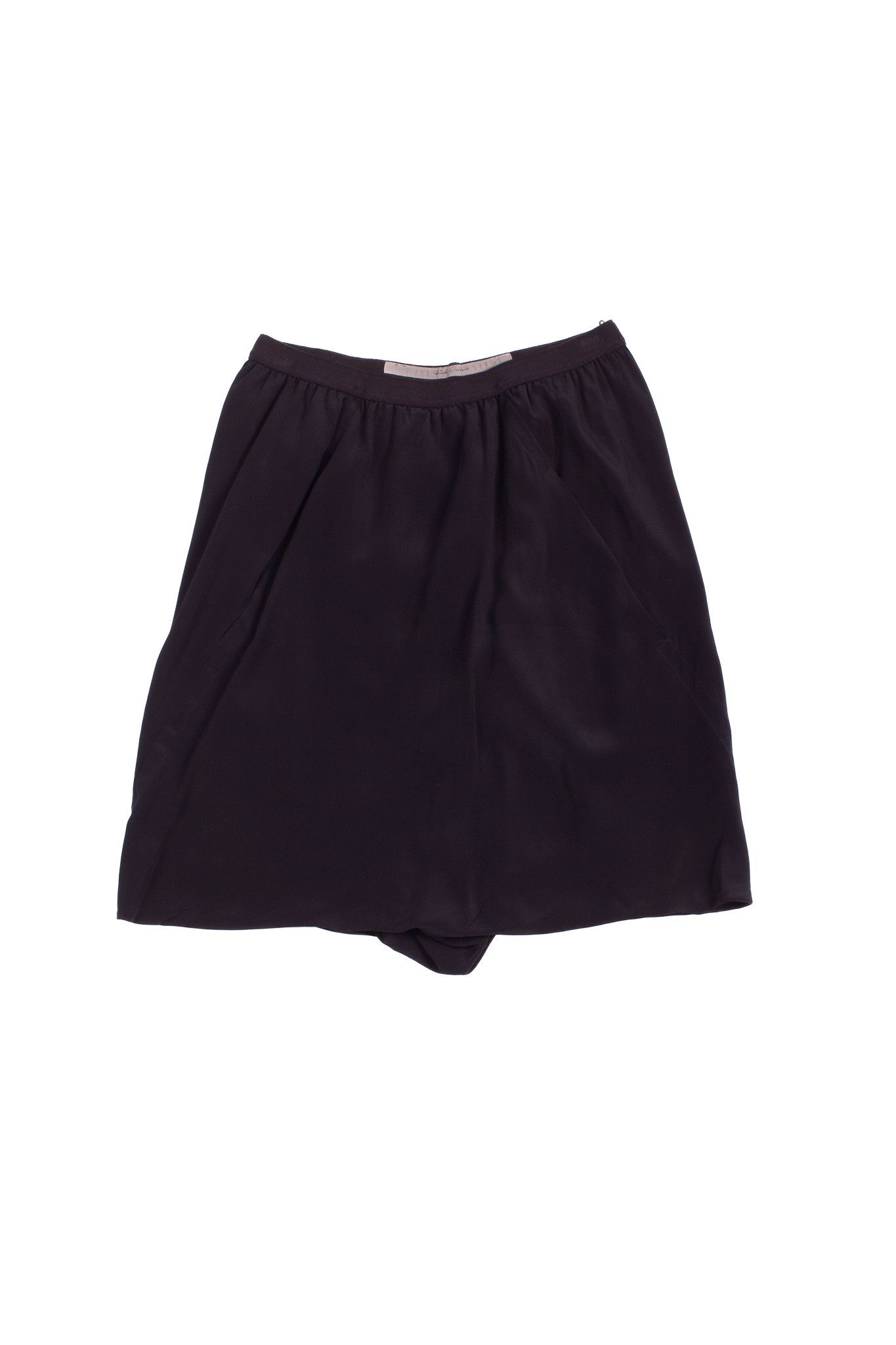 image of Rick Owens Walrus S/s 17 Black Silk Blend Skirts Shorts, Women's (Size 26)