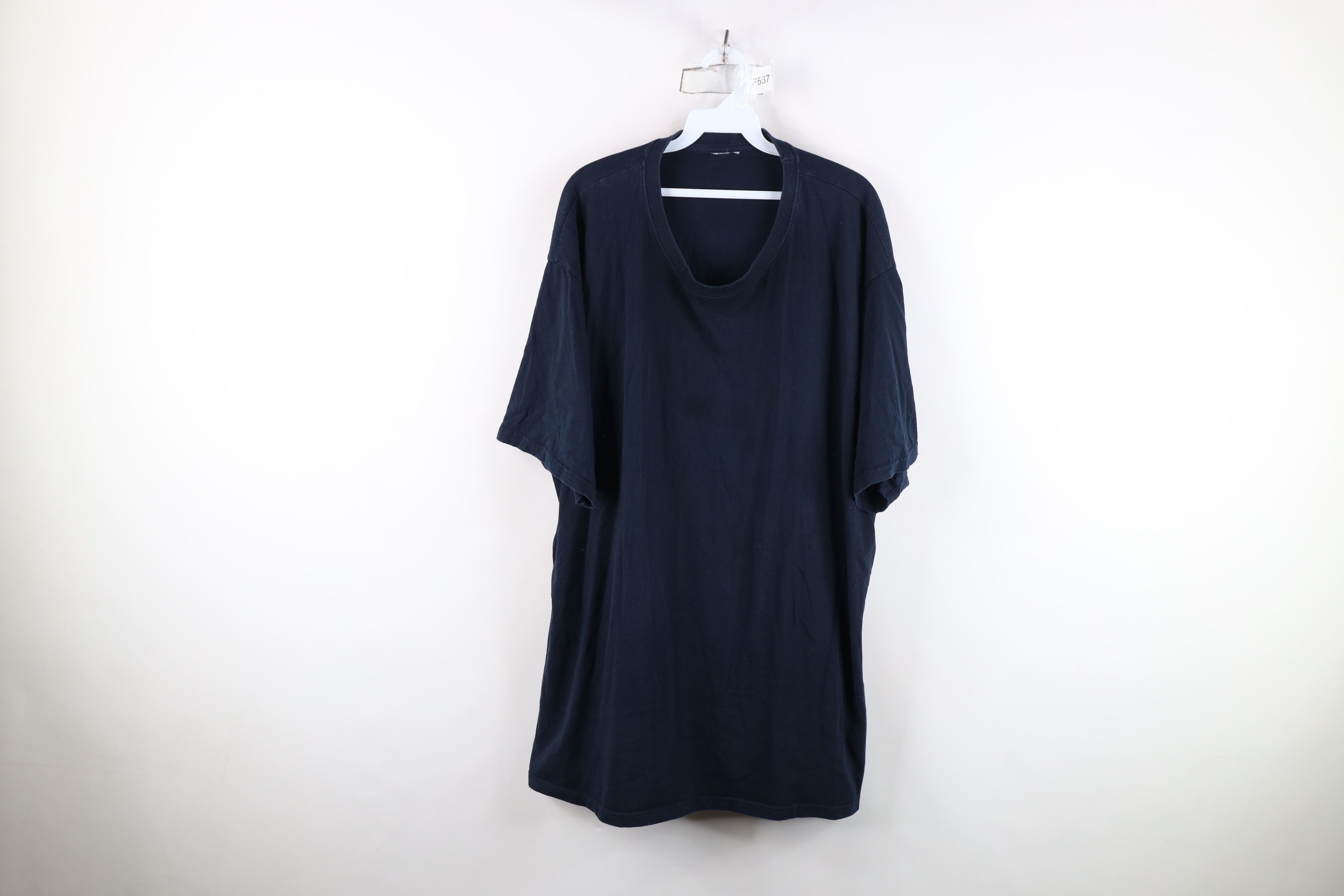 Vintage Vintage 90s Streetwear Short Sleeve T-Shirt Dark Blue Cotton Size US XXL / EU 58 / 5 - 1 Thumbnail