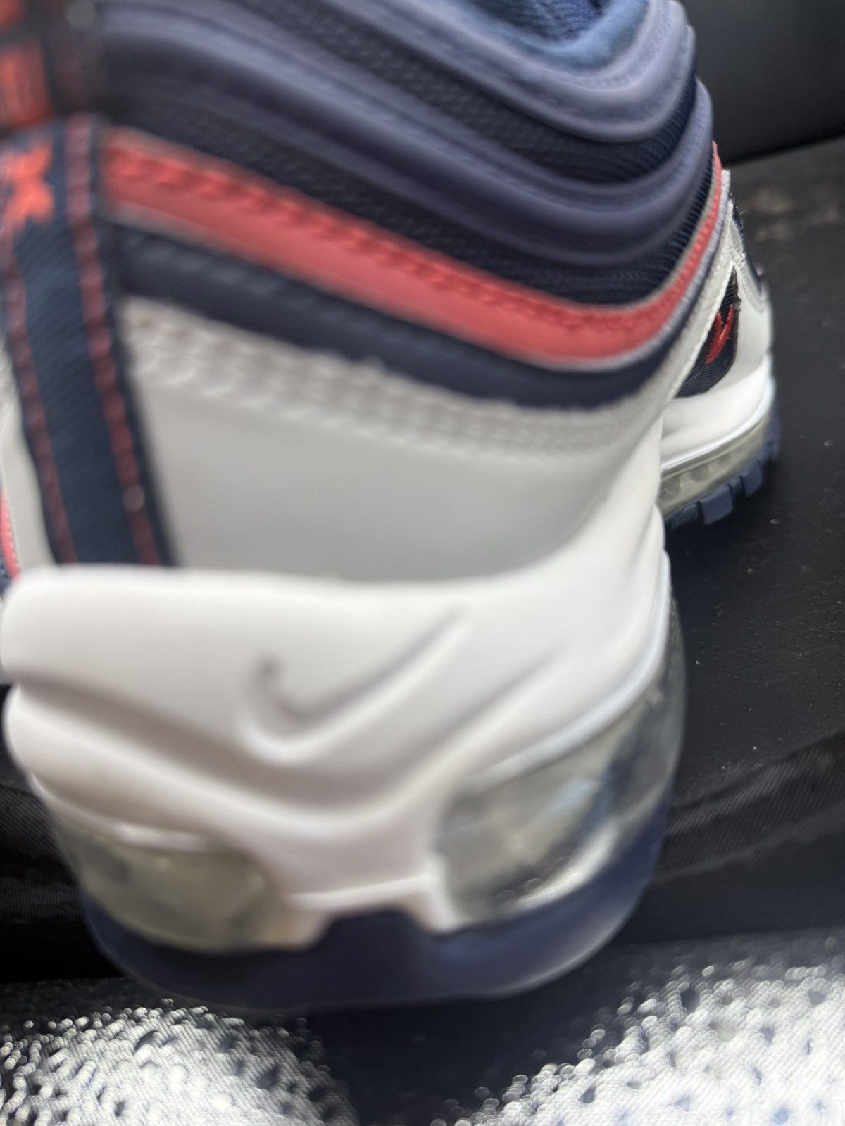 Nike NIKE AIR MAX 97 MIDNIGHT NAVY/TRACK RED Size US 10 / EU 43 - 13 Thumbnail