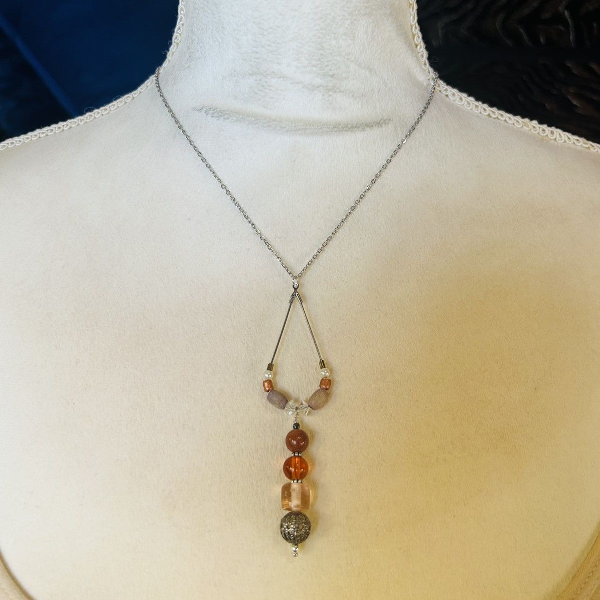 Handmade Handcrafted vintage bead changeable charm pendant necklace Size ONE SIZE - 3 Thumbnail