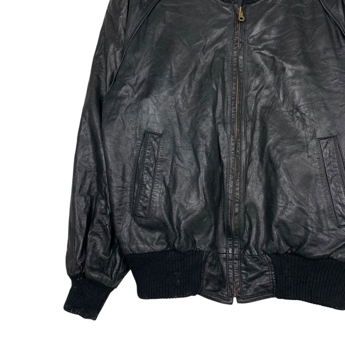 Japanese Brand BELL MAXIM Ships Big Logo Leather Bomber Jacket #2247-C99 Size US M / EU 48-50 / 2 - 5 Thumbnail