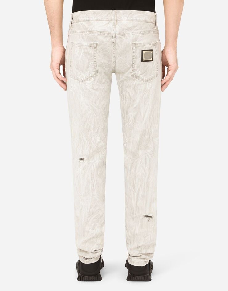 Dolce & Gabbana o1y0125 Logo Jeans in Light Grey Size US 30 / EU 46 - 3 Thumbnail