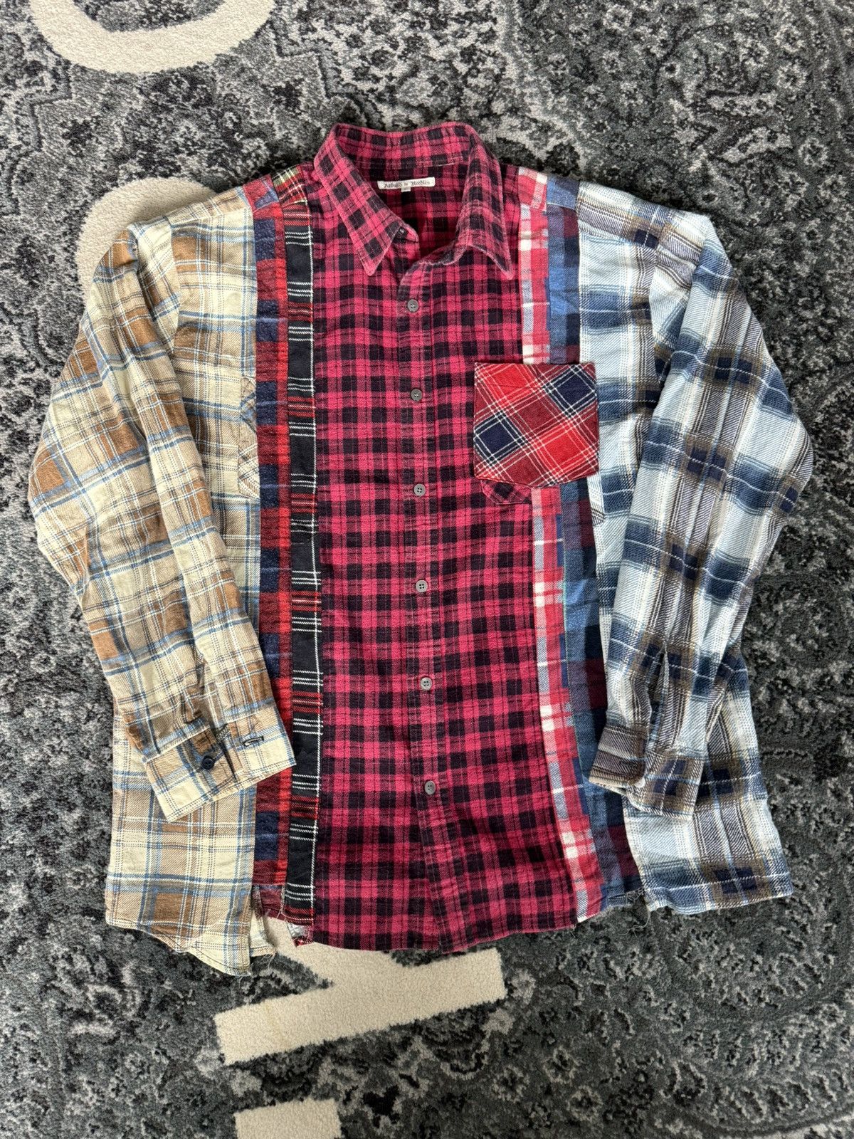 Needles Needles Rebuild Multicolor 7 Cuts Shirt Size US L / EU 52-54 / 3 - 1 Thumbnail