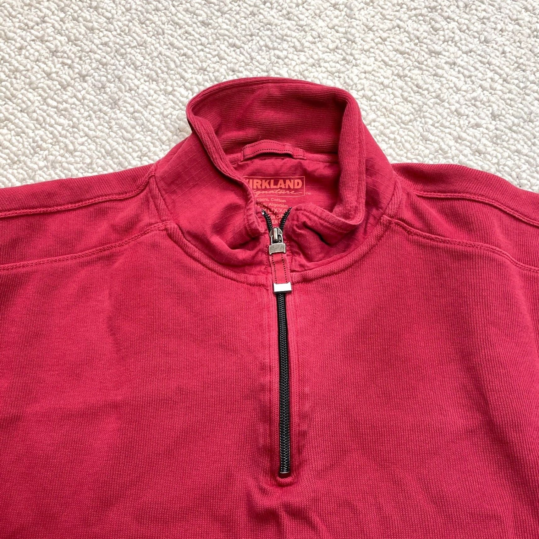 Vintage Kirkland Signature Jacket Mens 2XL Red 1/4 Zip Pullover Solid Windbreaker Jacket 2XL Men Red Mens Size US XXL / EU 58 / 5 - 7 Thumbnail