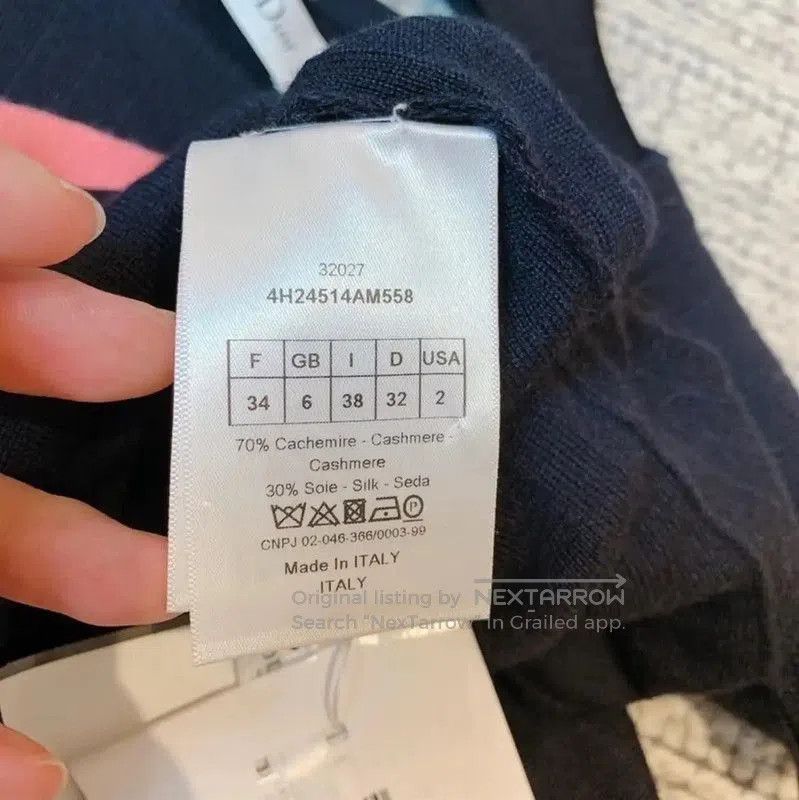 Dior Dior Color Block Cashmere Short Sleeve Sweater . Size S / US 4 / IT 40 - 7 Thumbnail