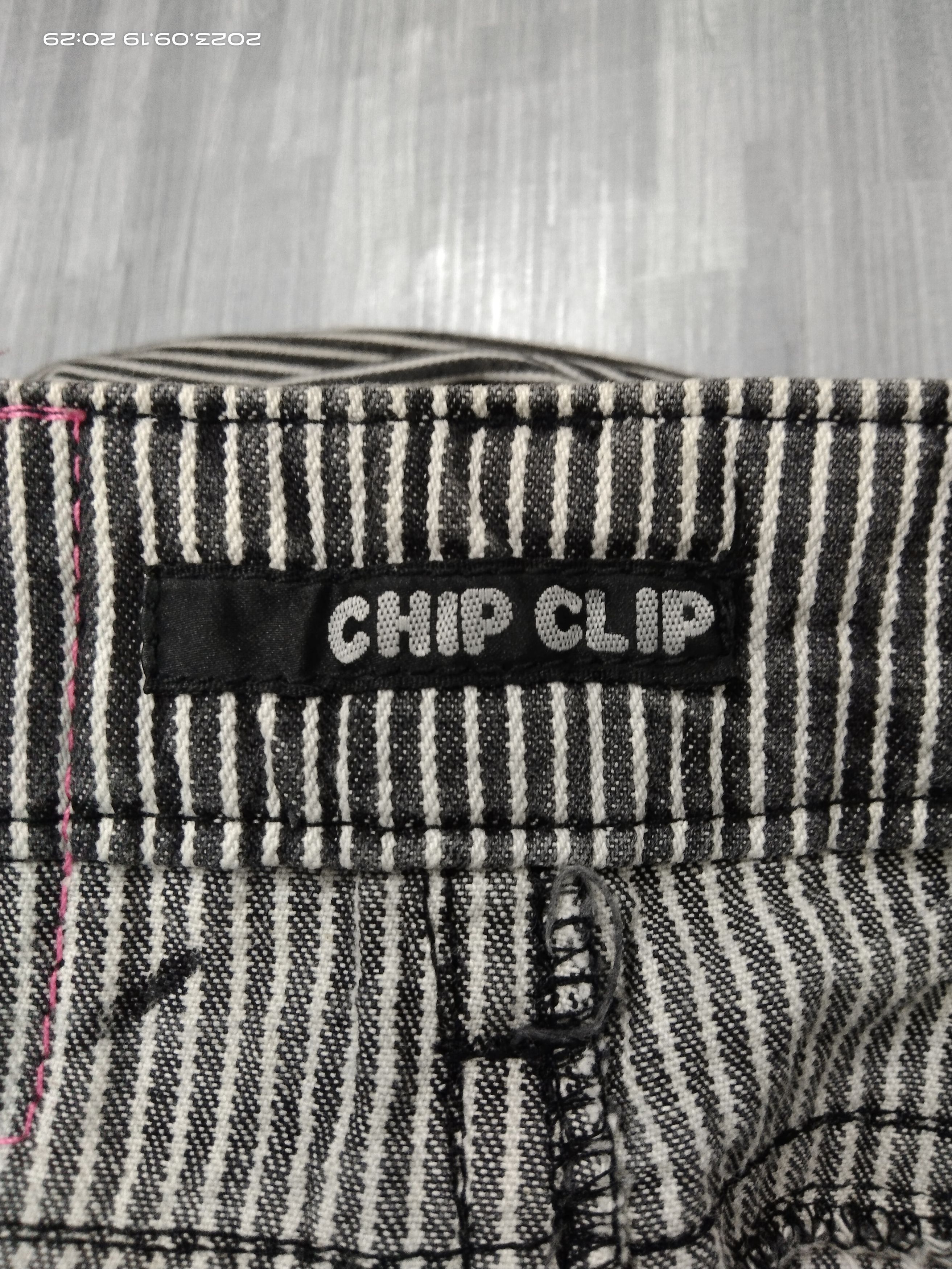 Japanese Brand SICK RIPED HICKORY STRIPE SKULL PACTHWORK Size US 31 - 8 Thumbnail