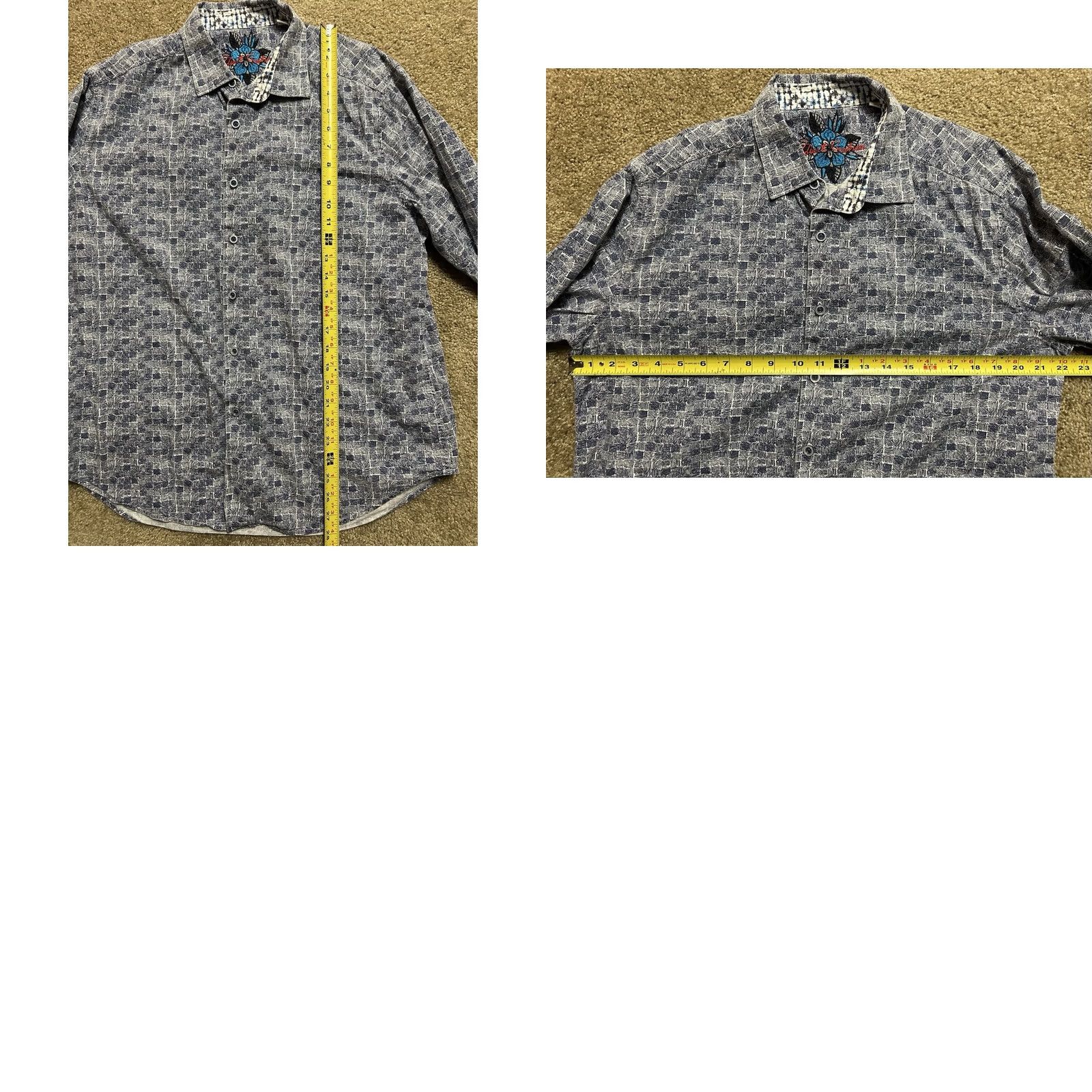 Robert Graham Robert Graham Mens Button Front Long Sleeve Multicolored Shirt L Size US L / EU 52-54 / 3 - 8 Thumbnail
