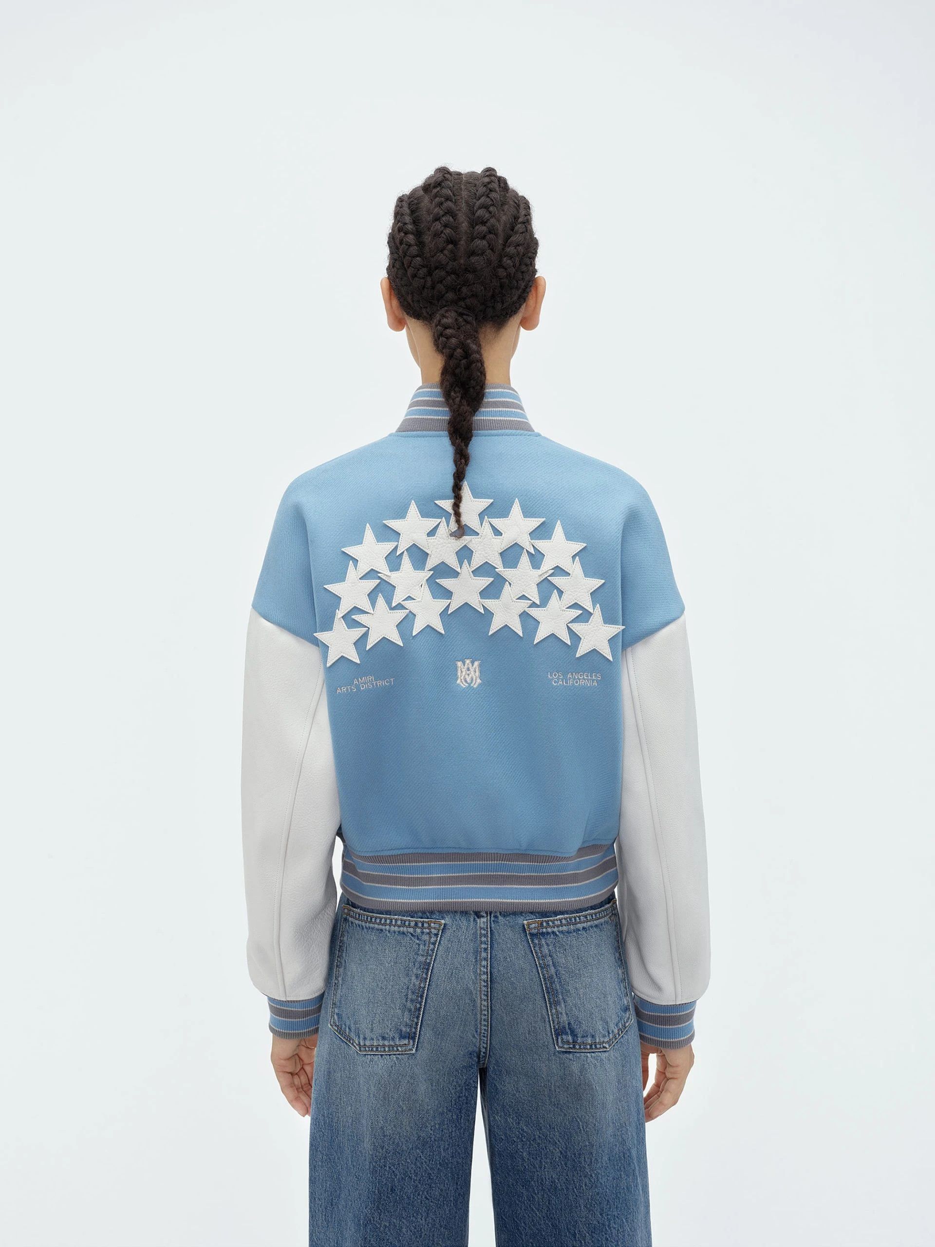 Amiri oc11z0325 Stars Varsity Bomber Jacket in Multicolor Size XL / US 12-14 / IT 48-50 - 5 Thumbnail