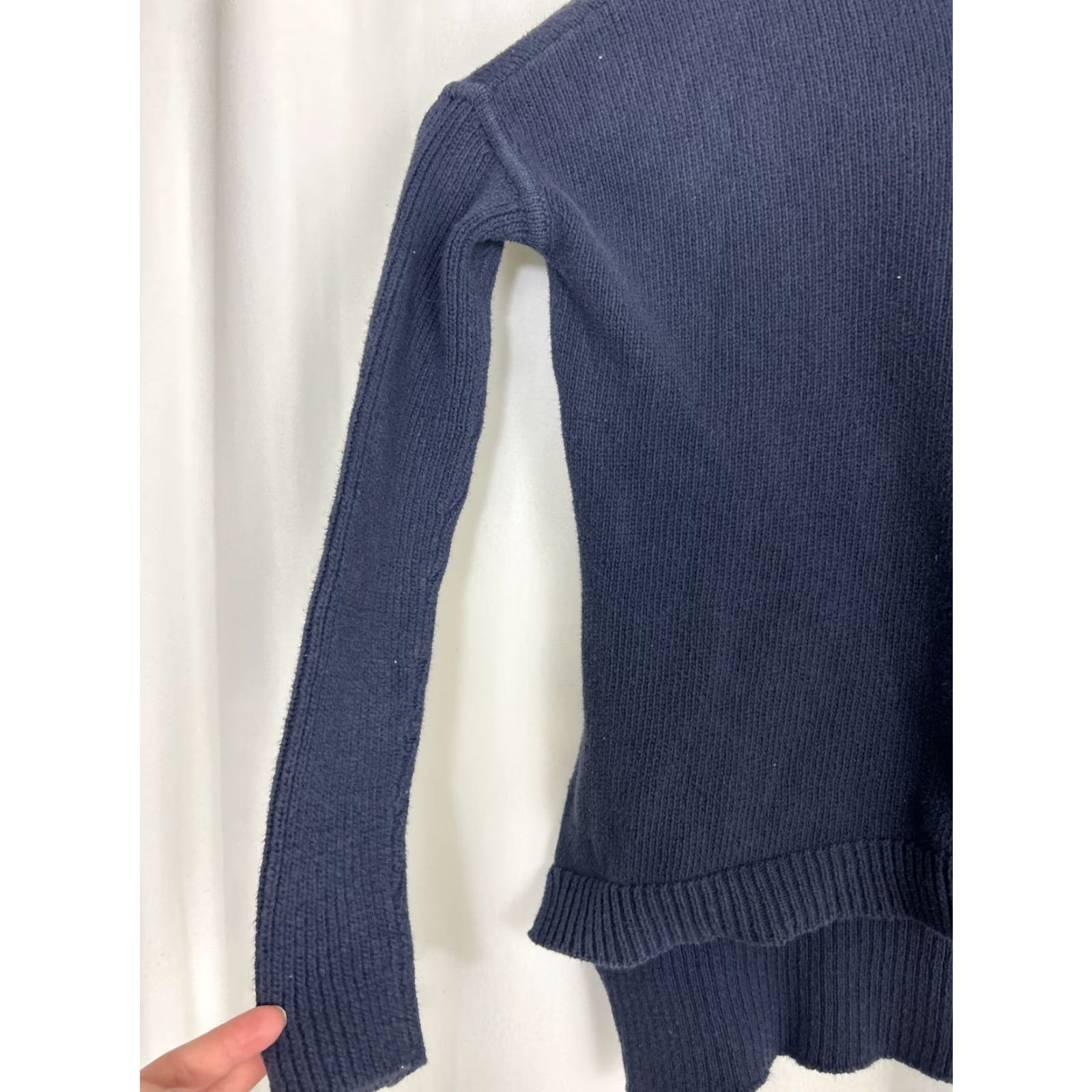Athleta Athleta Revive Navy Knit Hoodie Full Zip Women’s Medium Size M / US 6-8 / IT 42-44 - 2 Thumbnail