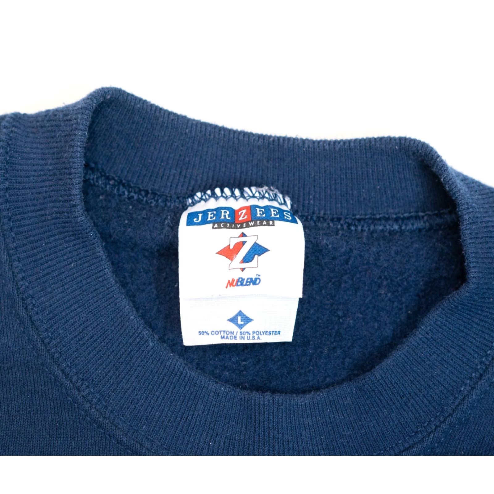 Jerzees VINTAGE Jerzees North Dakota Sweatshirt Men L Crewneck Blue 90s Christmas Outdoor Logo USA VTG Santa Size US L / EU 52-54 / 3 - 4 Thumbnail