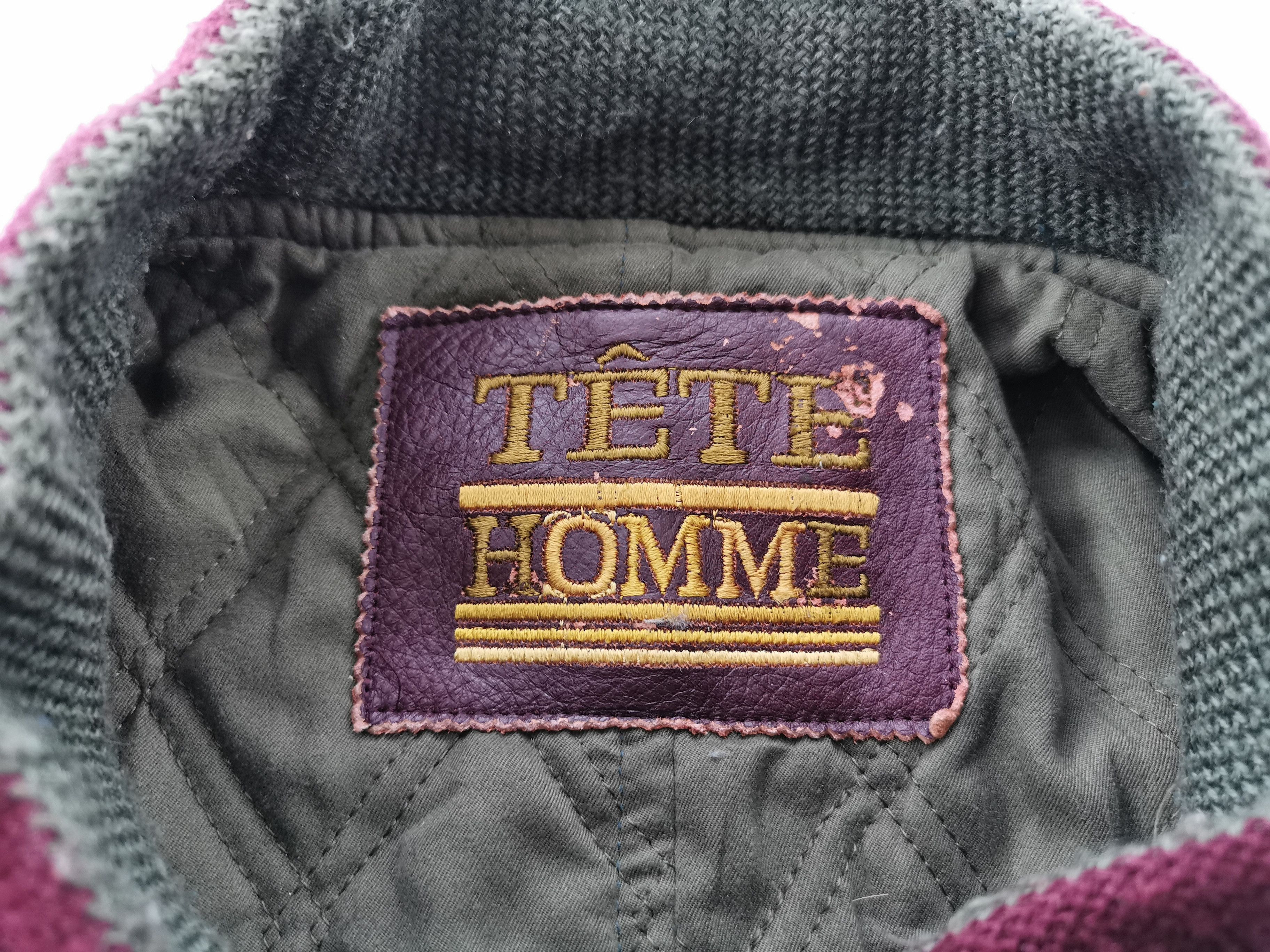Tete Homme Vintage 90's Tete Homme Issey Miyake Wool Varsity Size US L / EU 52-54 / 3 - 5 Thumbnail